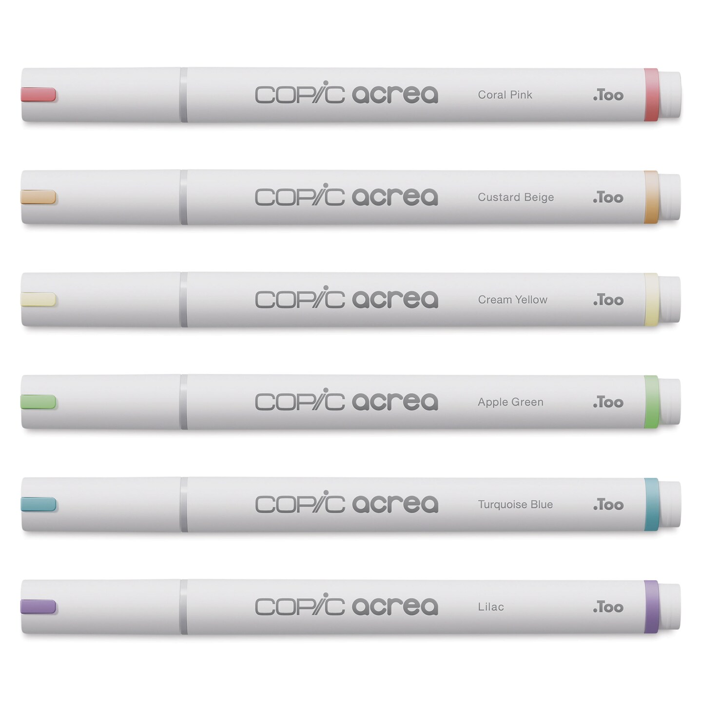 Copic Acrea Paint Markers - Light Colors, Set of 6