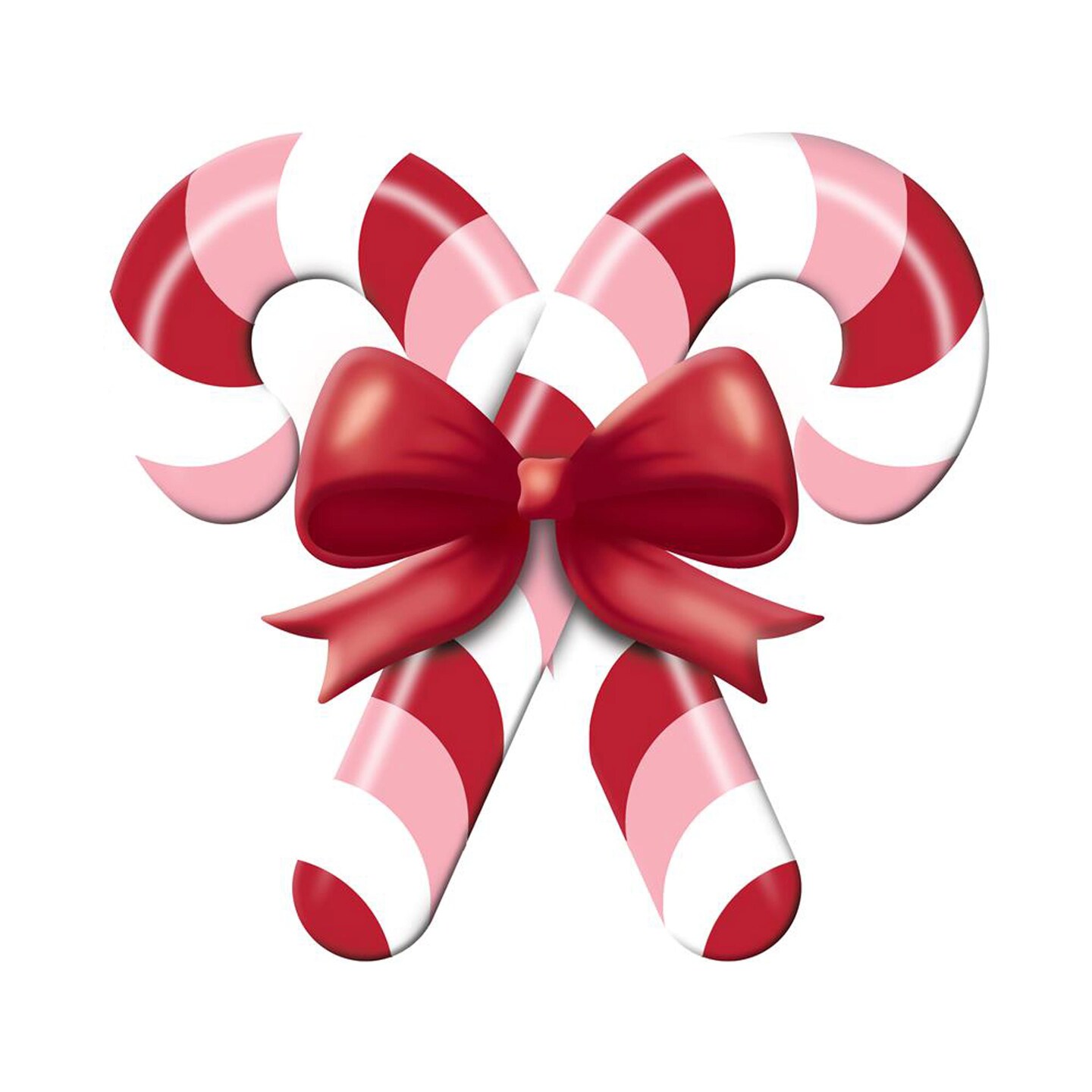 13"x12" Metal Embossed Candy Cane Sign – Festive Red, White, and Pink Christmas Wall Decor | TCT Crafts I MD136593