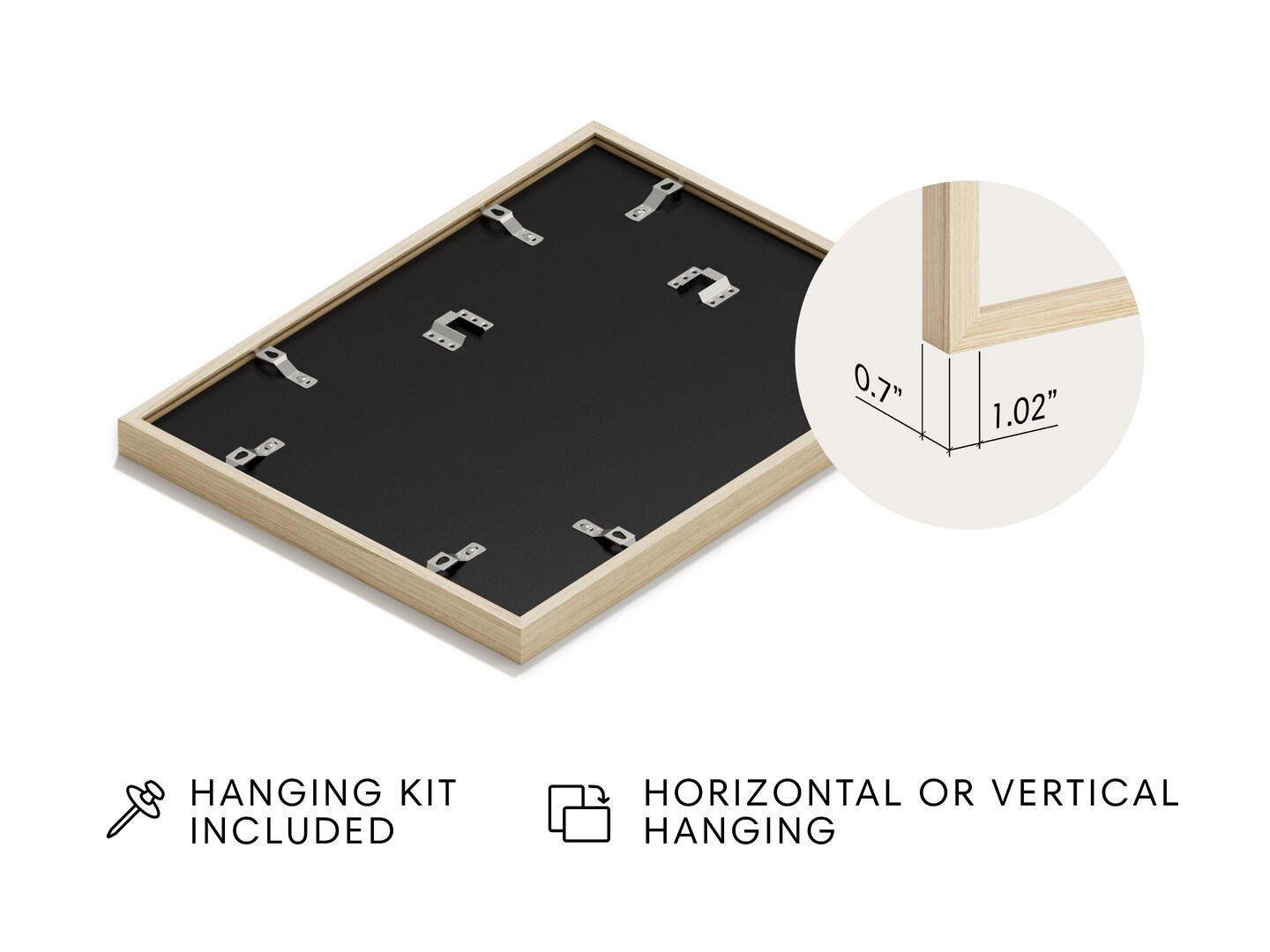 Haus and Hues Oak Wood Picture Frames Matted with Real Glass