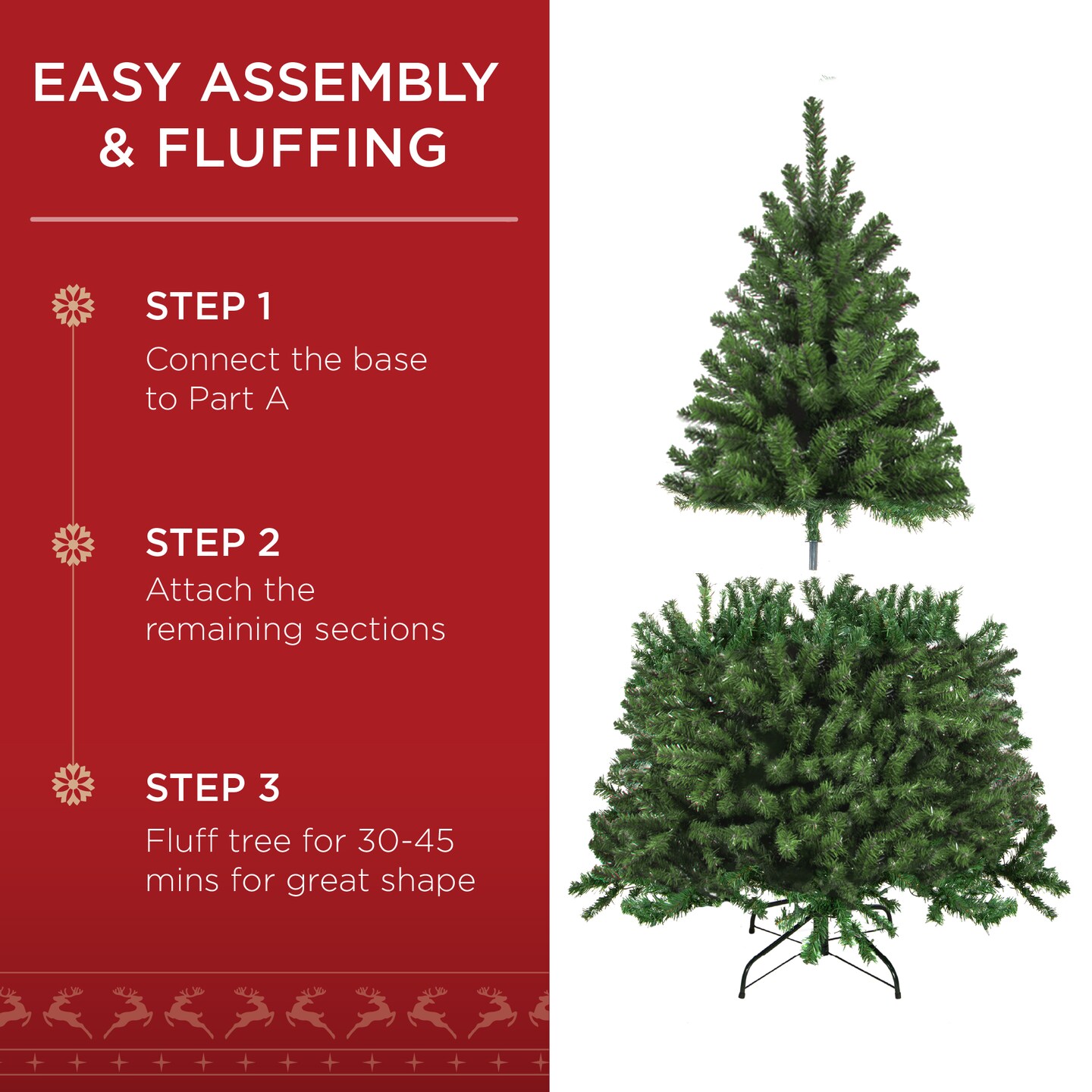Best Choice Products Premium Spruce Artificial Christmas Tree w/ Easy Assembly, Metal Hinges &#x26; Foldable Base