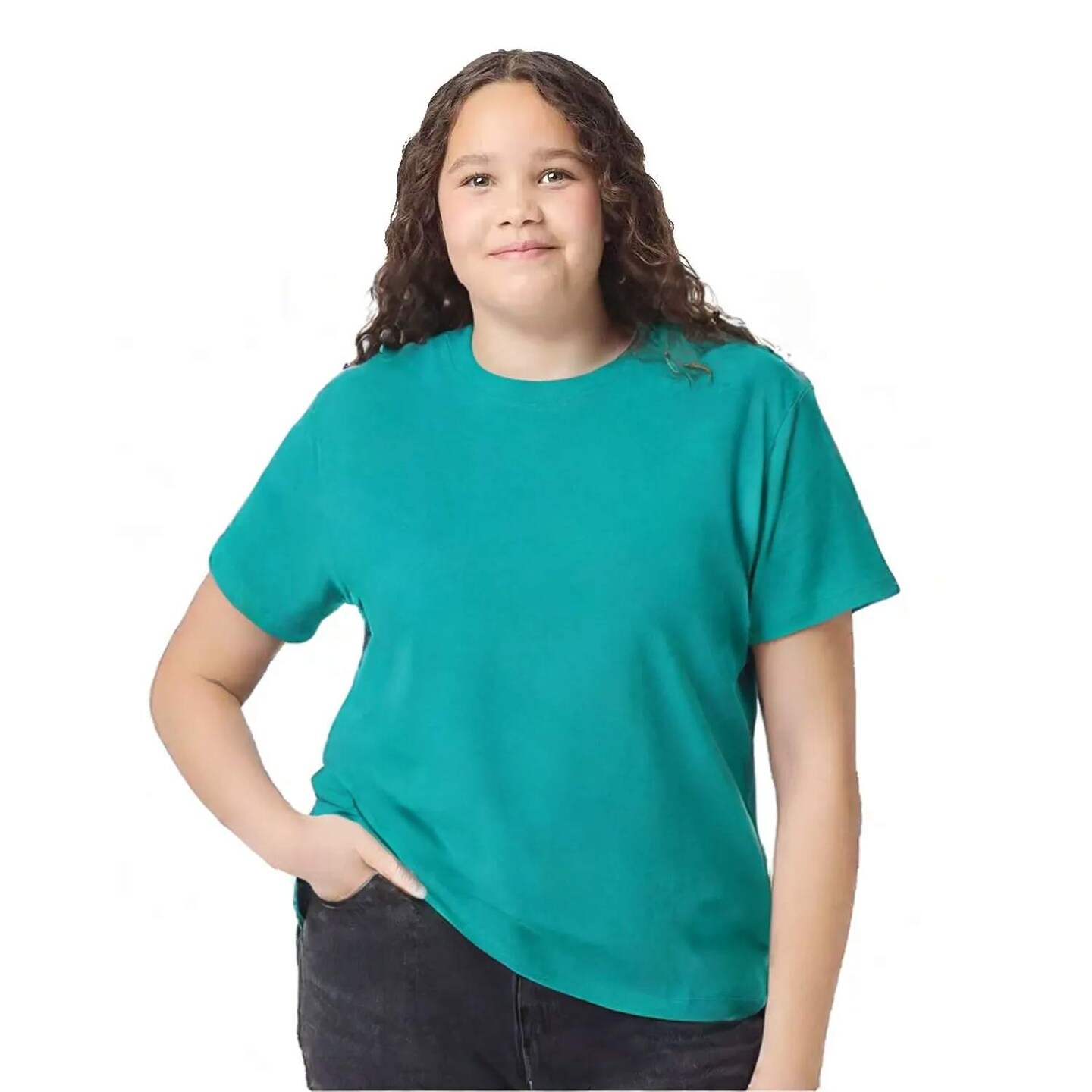 Youth Heavy Cotton Classic Crewneck T-Shirt for Durable, Comfortable & Everyday Wear