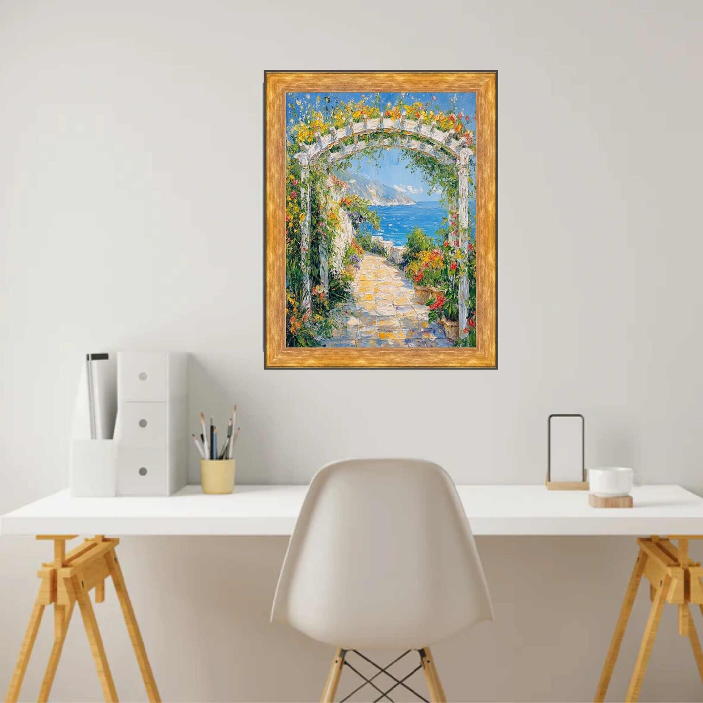 Contemporary Modern Slope Gold Metal Picture Frame 11x14 frame