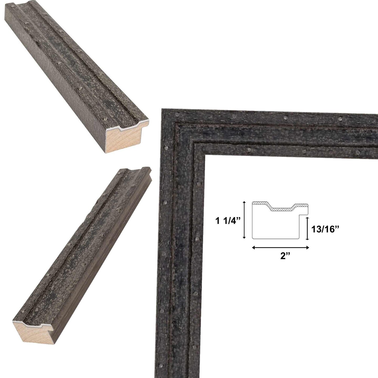 Industrial Iron Black Rail Picture Frame 22x30 frame