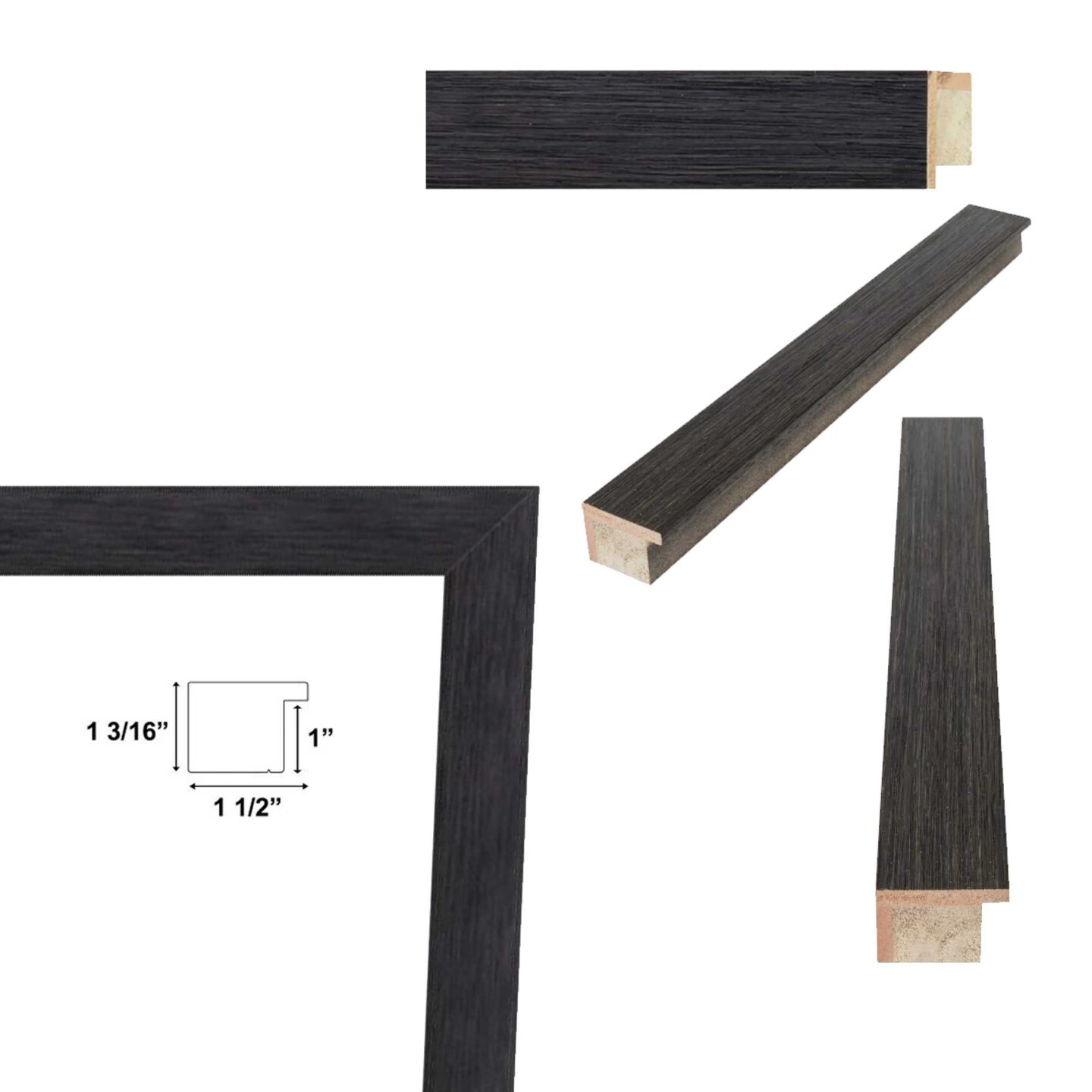 Weathered Black Wooden Grain Picture Frame 11x14 frame