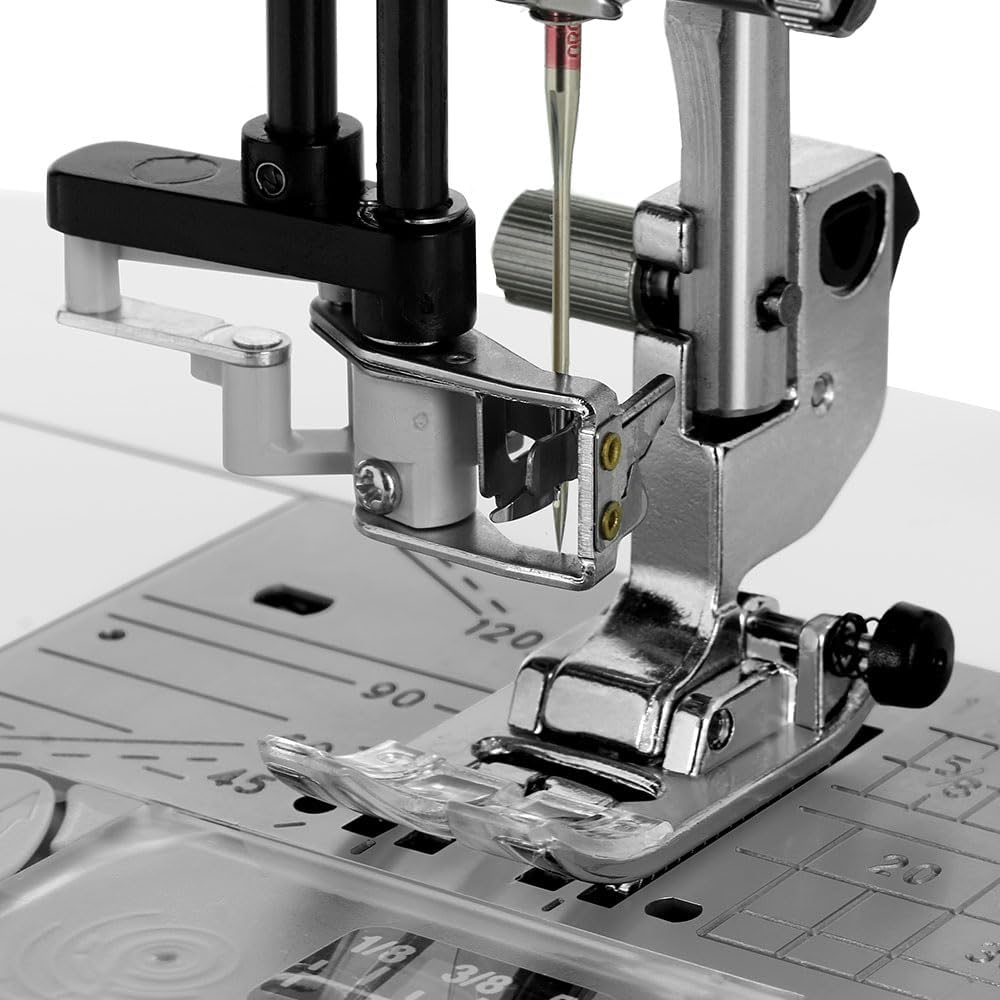 Janome Memory Craft 6650 Sewing Machine (9mm Unit) Bundle - Includes 7 Genuine Janome Presser Feet (Even Feed Foot, Non-Stick Foot, Clear View 1/4&#x22; Foot, Gathering Foot, Border Guide Foot and More)