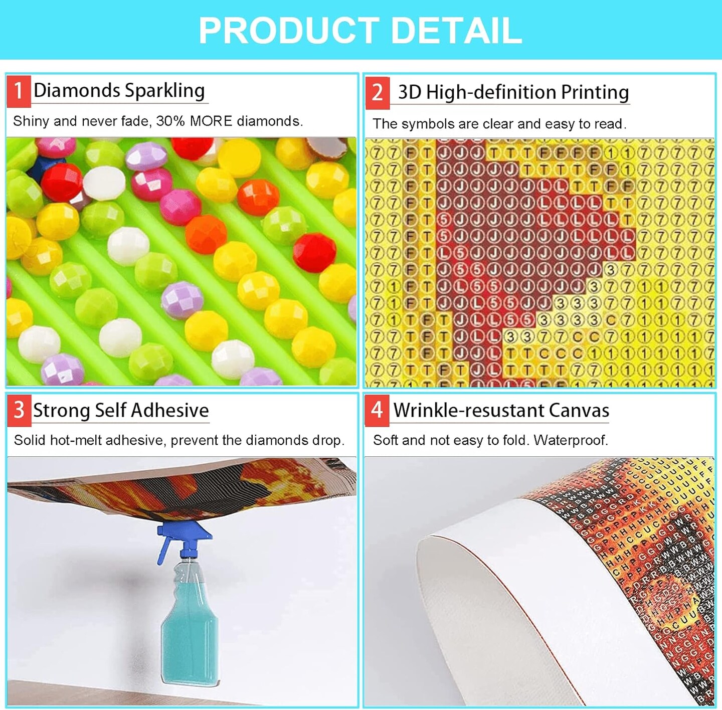 6 Pack Wolf Diamond Art Painting Kits for Adults 5D Diamond Art Kit for Beginners DIY Paint with Round Full Drill Gem Art Painting for Home Wall Decor (11.8x15.7inch)