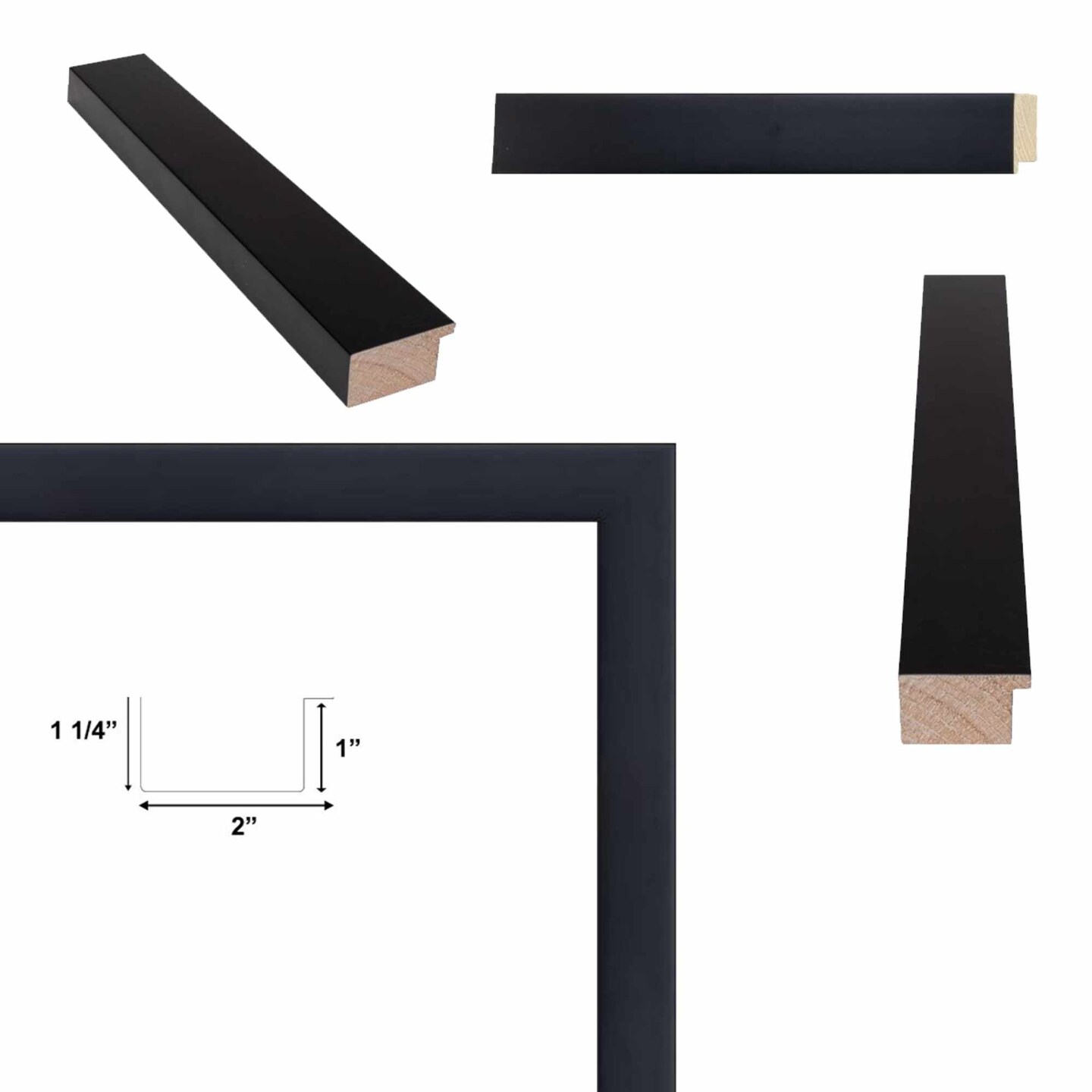 Modern Gallery Wall Matte Black Flat Picture Frame 27x40 frame