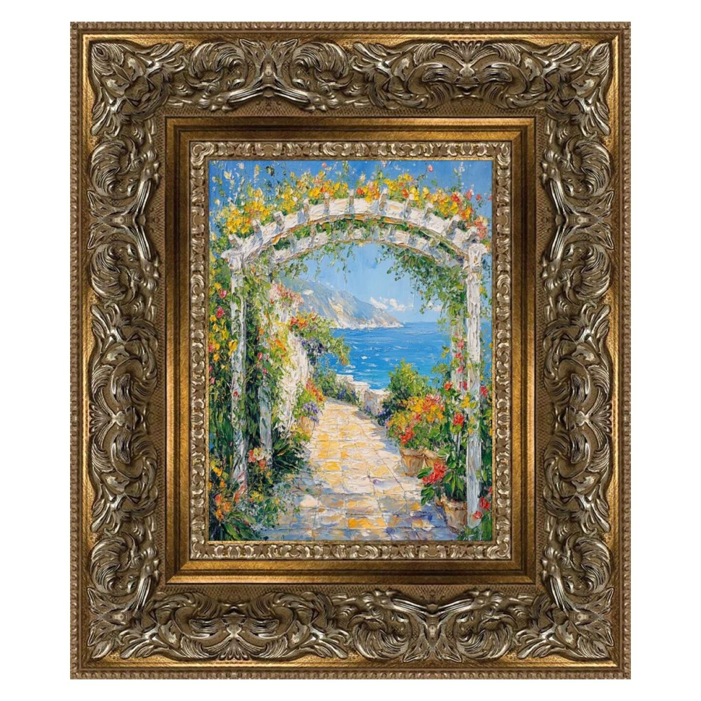 Wide Italian Baroque Antique Silver Picture Frame-5 inch Wide 16x20 frame