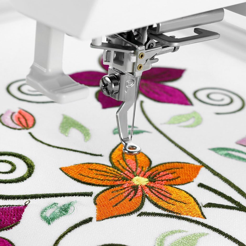 Janome Memory Craft 500e LE Embroidery Machine Bundle - Includes Genuine 5-Spool Thread Stand, Janome 3.9&#x22; x 1.6&#x22; Hoop, Acustitch Software + Janome USB Flash Drive w/ 30 Embroidery Designs