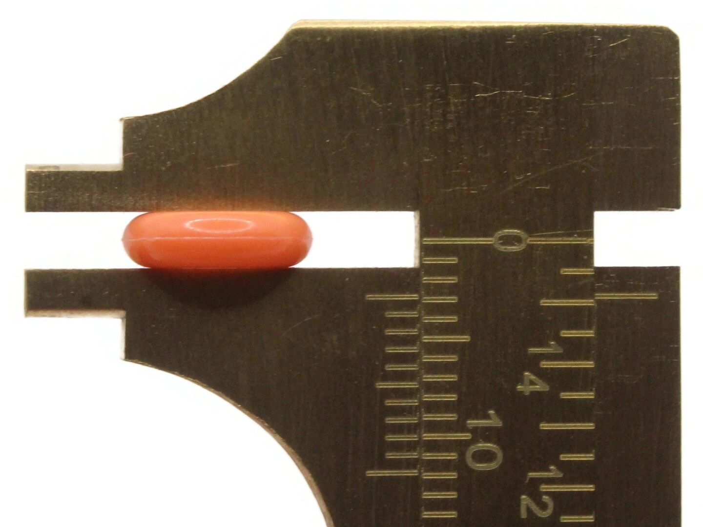40 10mm Orange Ring Vintage Plastic Link Beads