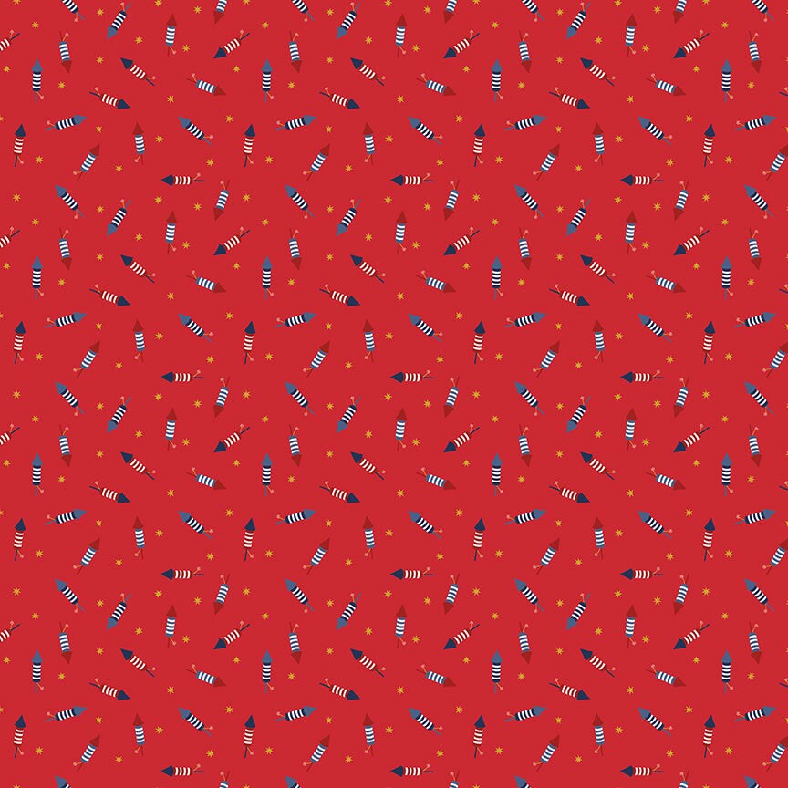Fabric Riley Blake Red Pop Boom Bang Seasonal Basics by the Quarter Yard C769-RED