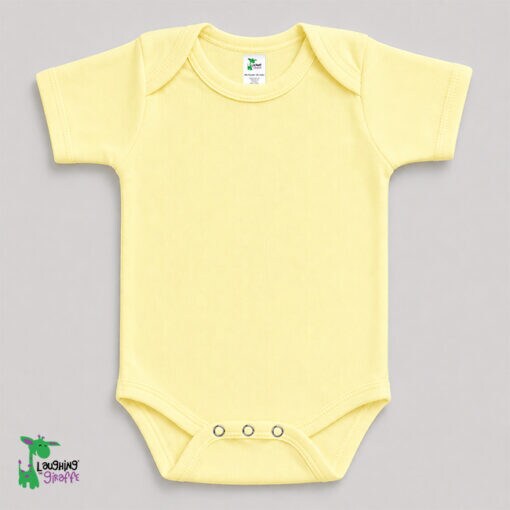 Laughing Giraffe® Baby Short Sleeve One-Piece Bodysuit - YELLOW