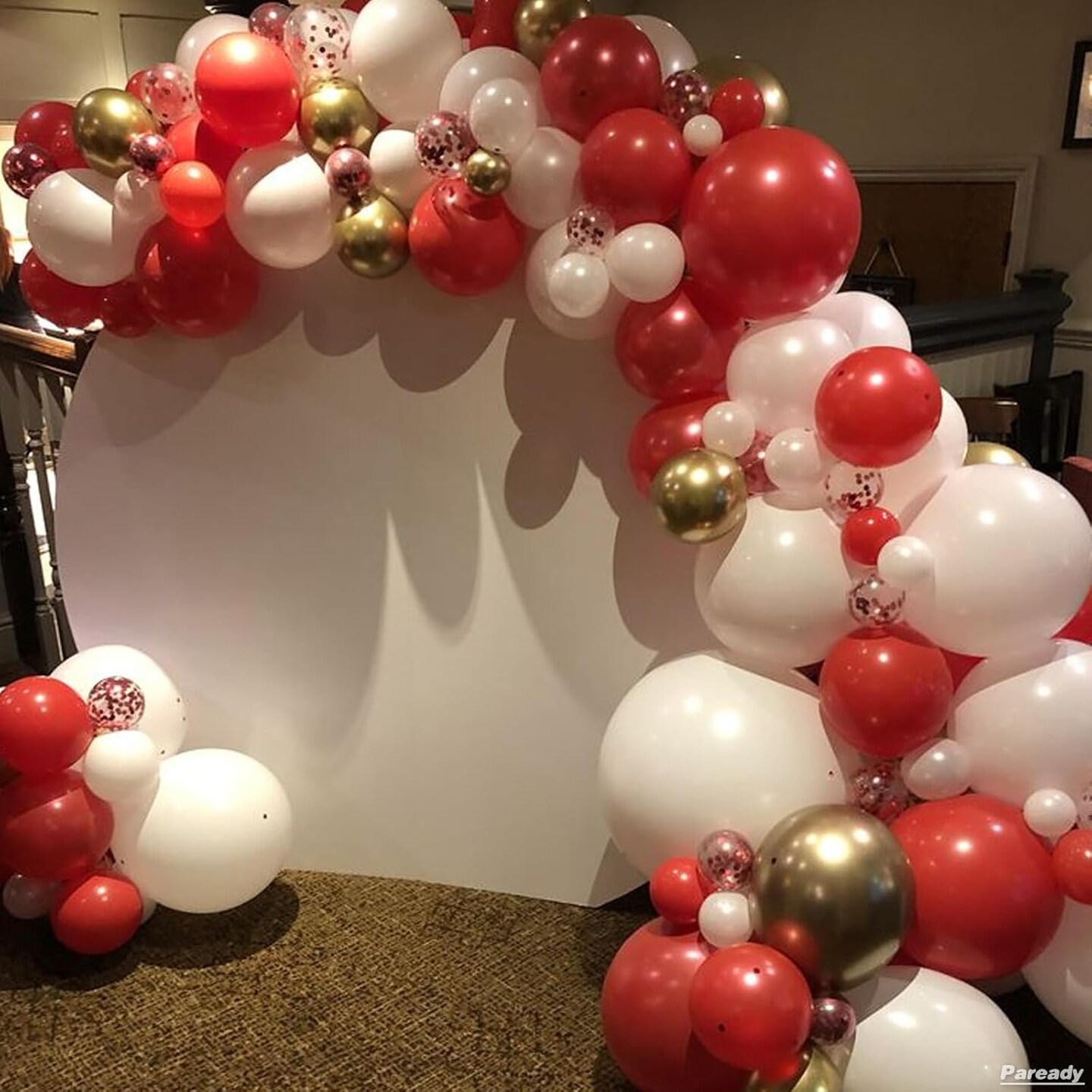 Red Balloon Garland Arch Kit, 120pcs Red White Balloon Arch Kit With 4d Foil Balloon Metallic Magenta Balloons For Mother Day Party Birthday Wedding Bridal Shower Anniversary Valentine's Day Decor