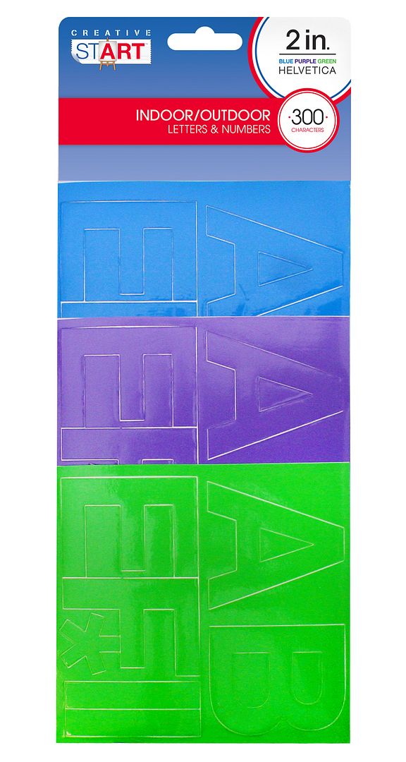 Creative Start Letters Creative Start Letters and Numbers, 1-Inch, Helvetica Font, Blue, Green ...