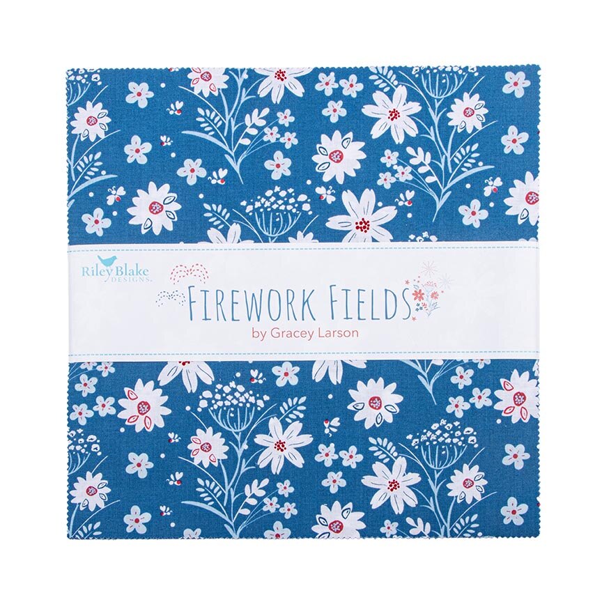 Fabric Riley Blake Precuts Firework Fields 10" Stacker 10-17580-42