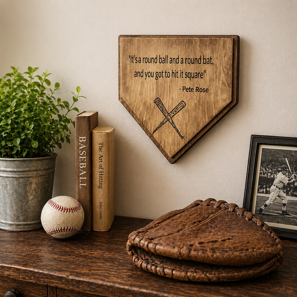 Engraved Baseball Home Plate Wall Decor | MakerPlace by Michaels