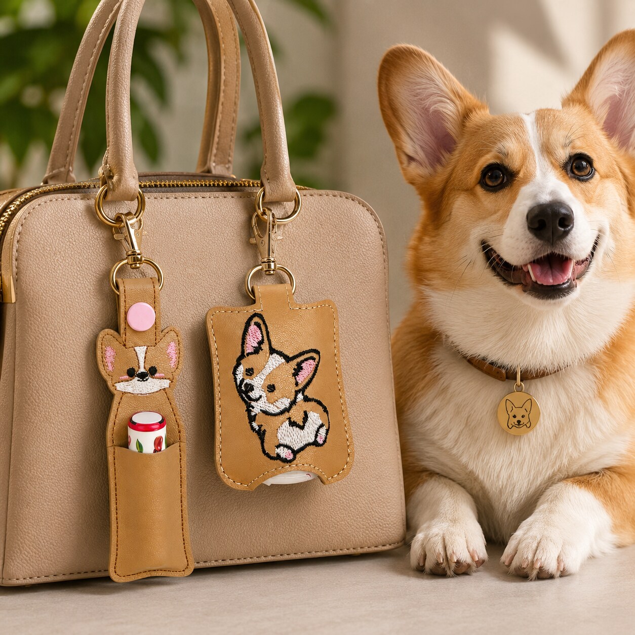 Corgi Hand Sanitizer Holder and or Lip Balm Holder | MakerPlace by