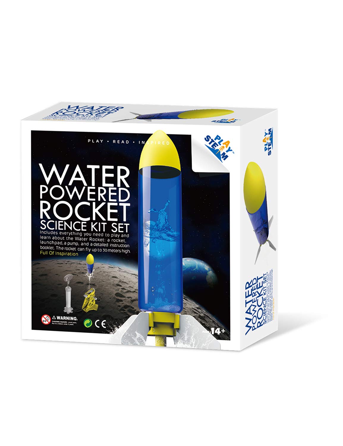 Outdoor Water Powered Rocket Physics Learning Set-with Tail, Body and Pump DIY Rocket Science Experiment Kit- Space STEM Outdoor Toys Gift for Kids,Teens, Boys & Girls