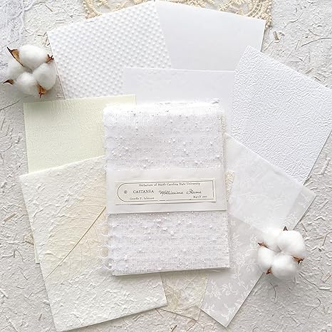 30 sheets A5 Large Textured Scrapbook Paper&#x26;Mesh Fabric set - Handmade Craft Mulberry Special Paper Mix for Scrapbooking Junk Journaling Supplies Card DIY Materials Collage, 5.8x8.2 Inches