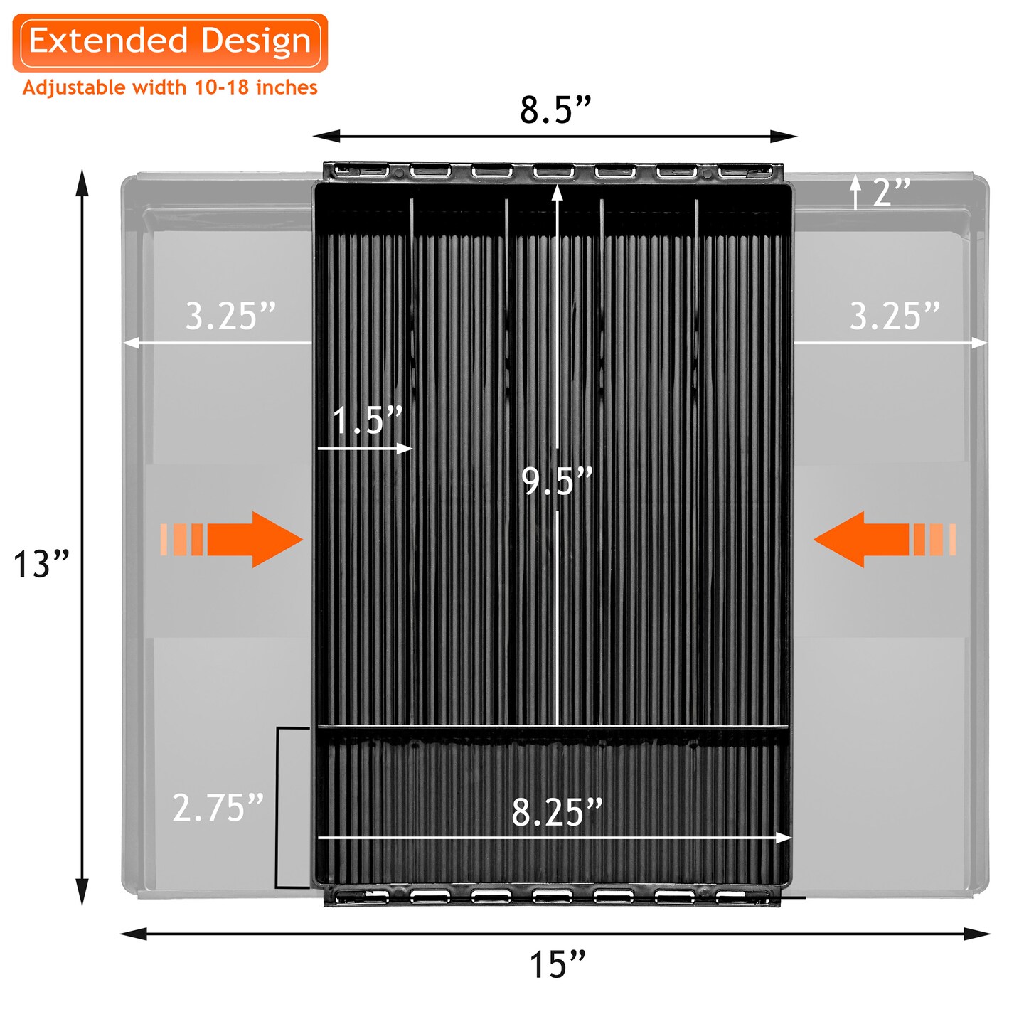 Sorbus Silverware Organizer – Expandable Kitchen Drawer Organizer, Non Slip Adjustable Utensil Organizer, Cutlery Tray for Forks, Knives, Spoons – Multipurpose Flatware and Kitchen Storage Solution