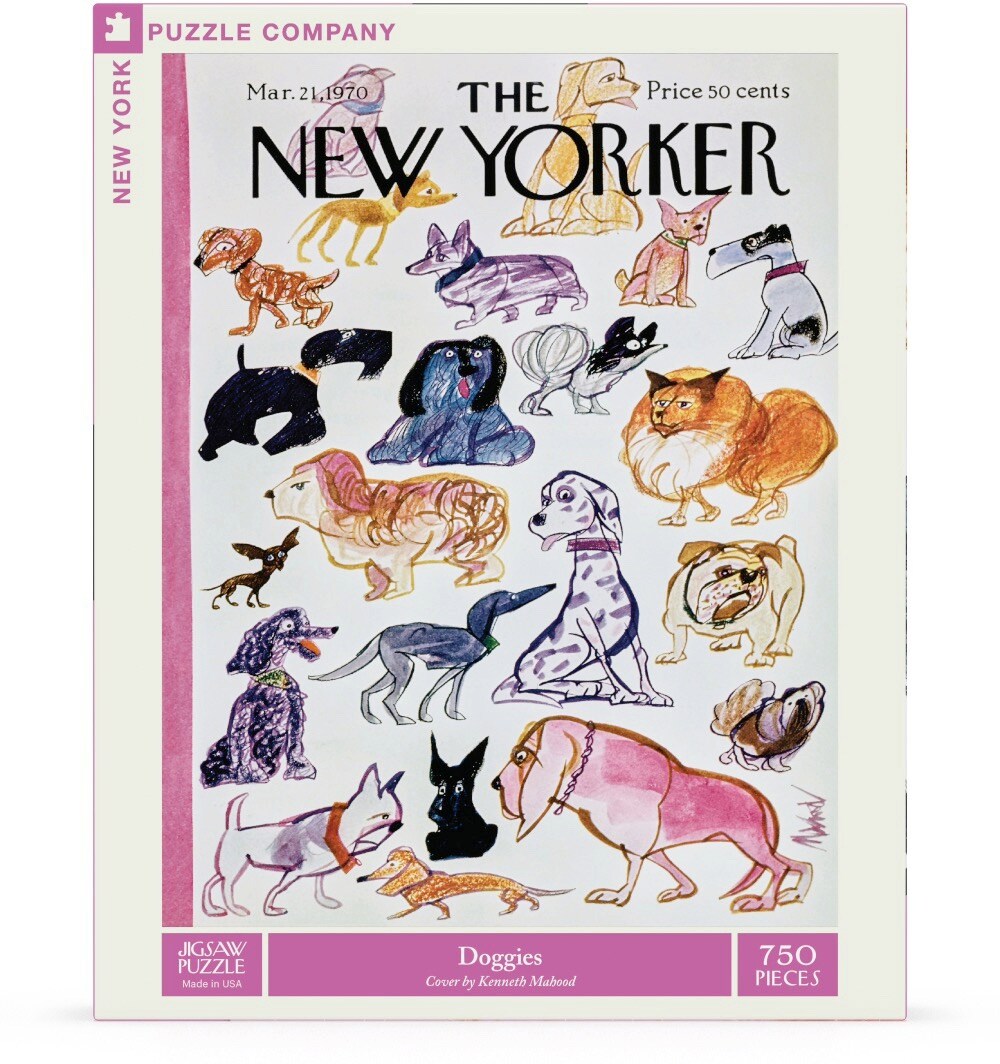 New York Puzzle Company Doggies 750 Piece Piece Jigsaw Puzzle
