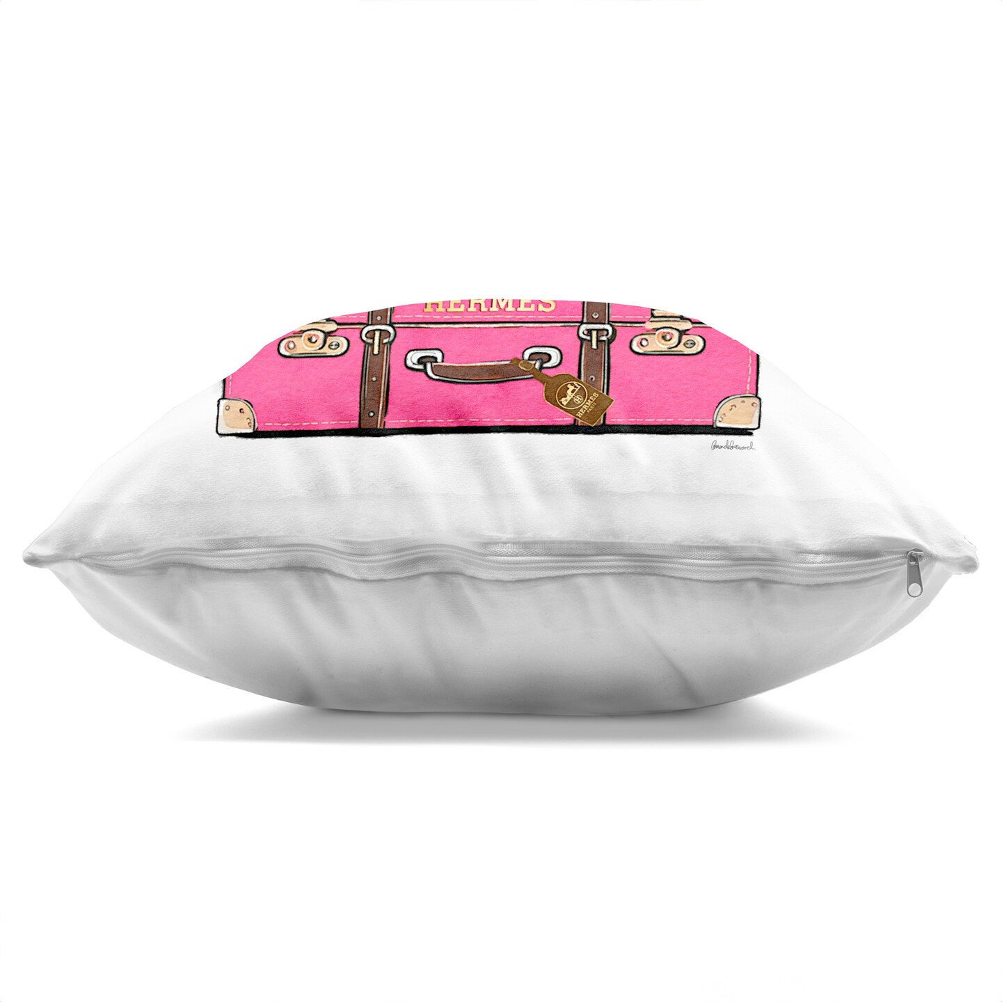 Stupell Industries Bold Glam Travel Cases Decorative Printed Throw Pillow design by Amanda Greenwood, 18 x 7 x 18