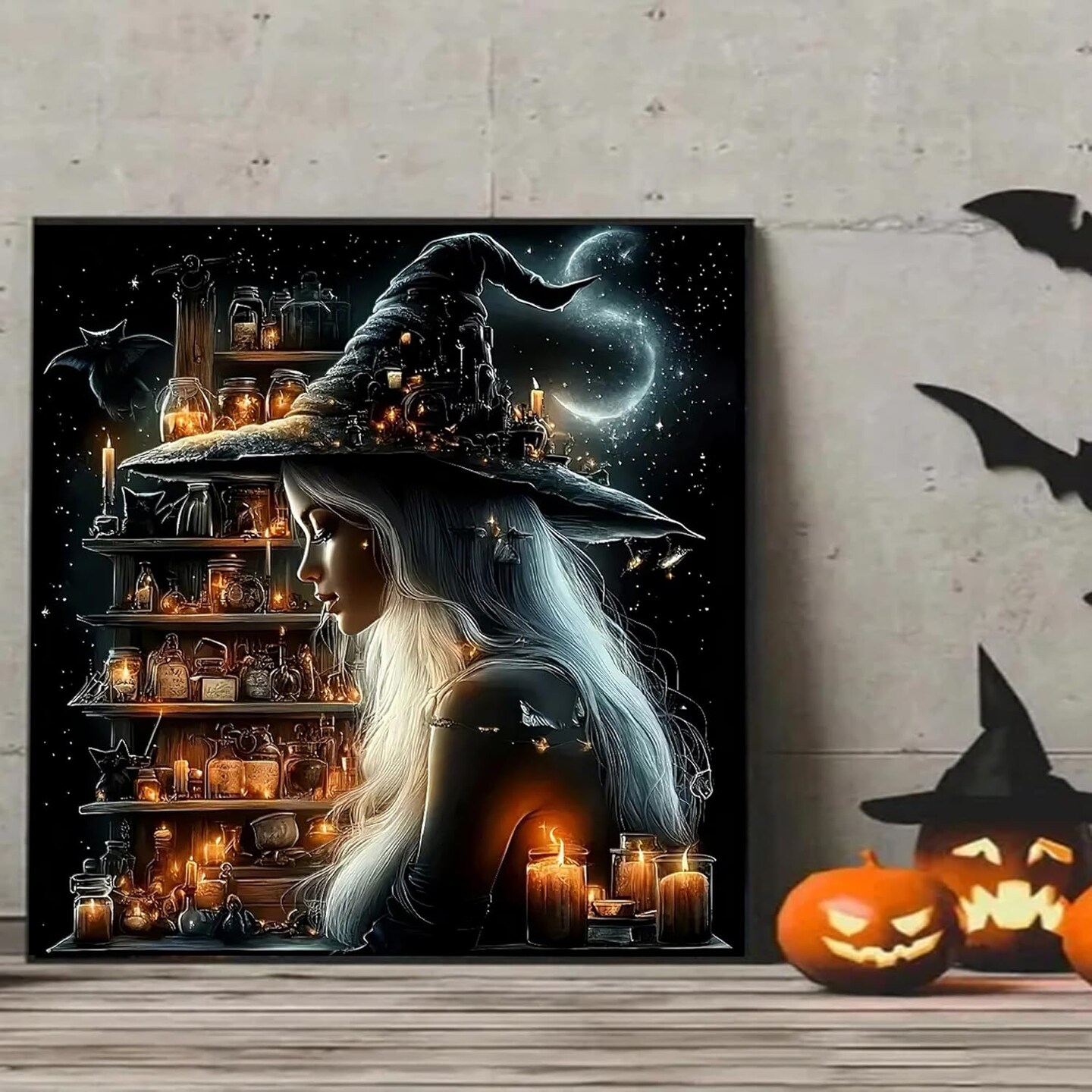 Halloween Witch Diamond Painting Kit for Adults