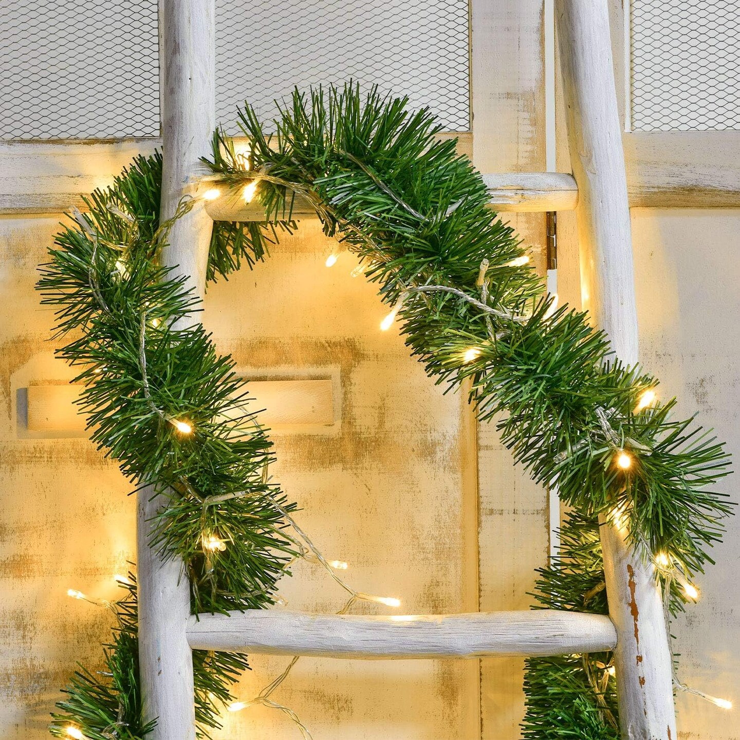 16.4ft Artificial Christmas Garland Decoration, Lighted Pine Garland Soft