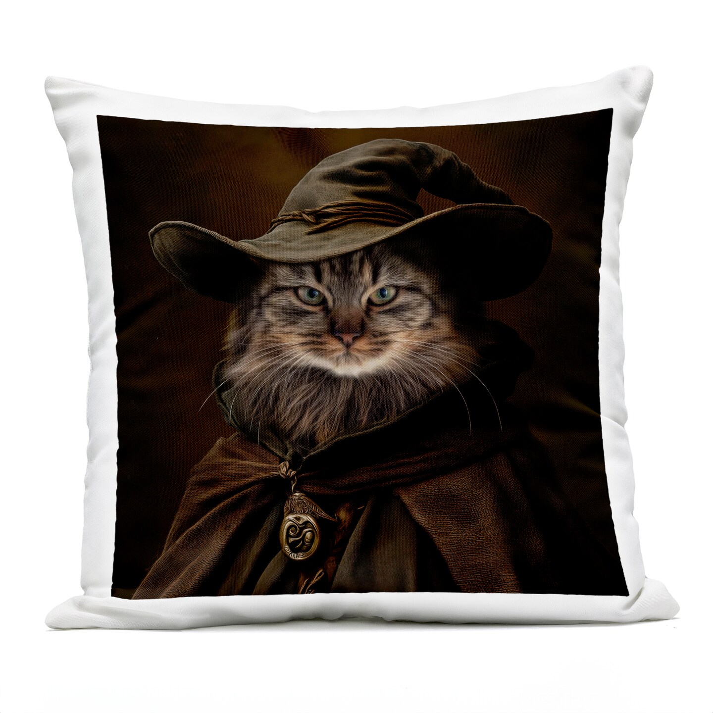 Stupell Industries Whiskered Wizardry Cat Outdoor Pillow, 18 x 7 x 18