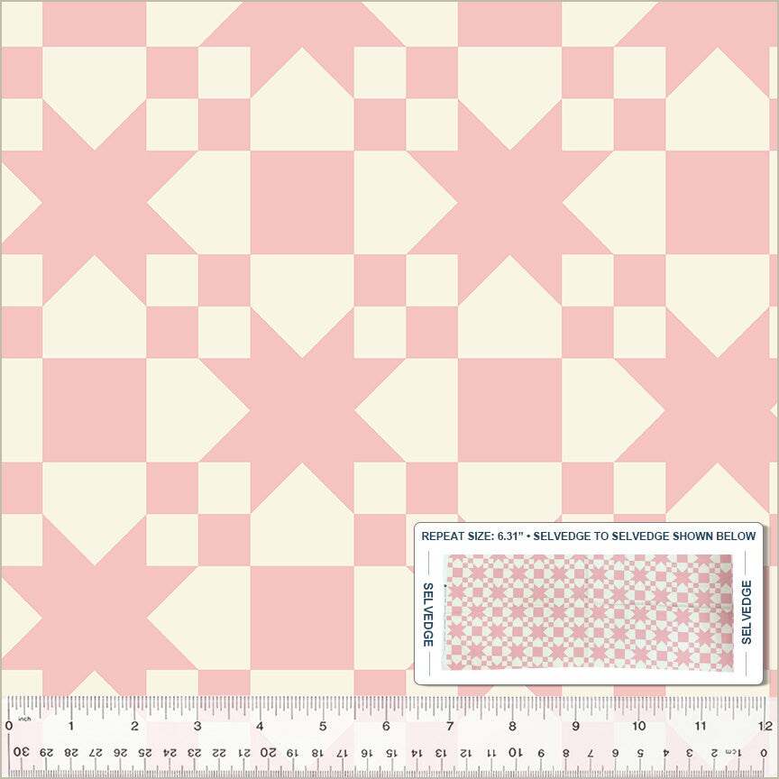 Fabric Windham Blush Missouri Star Perfect Points by the Quarter Yard 54228-5