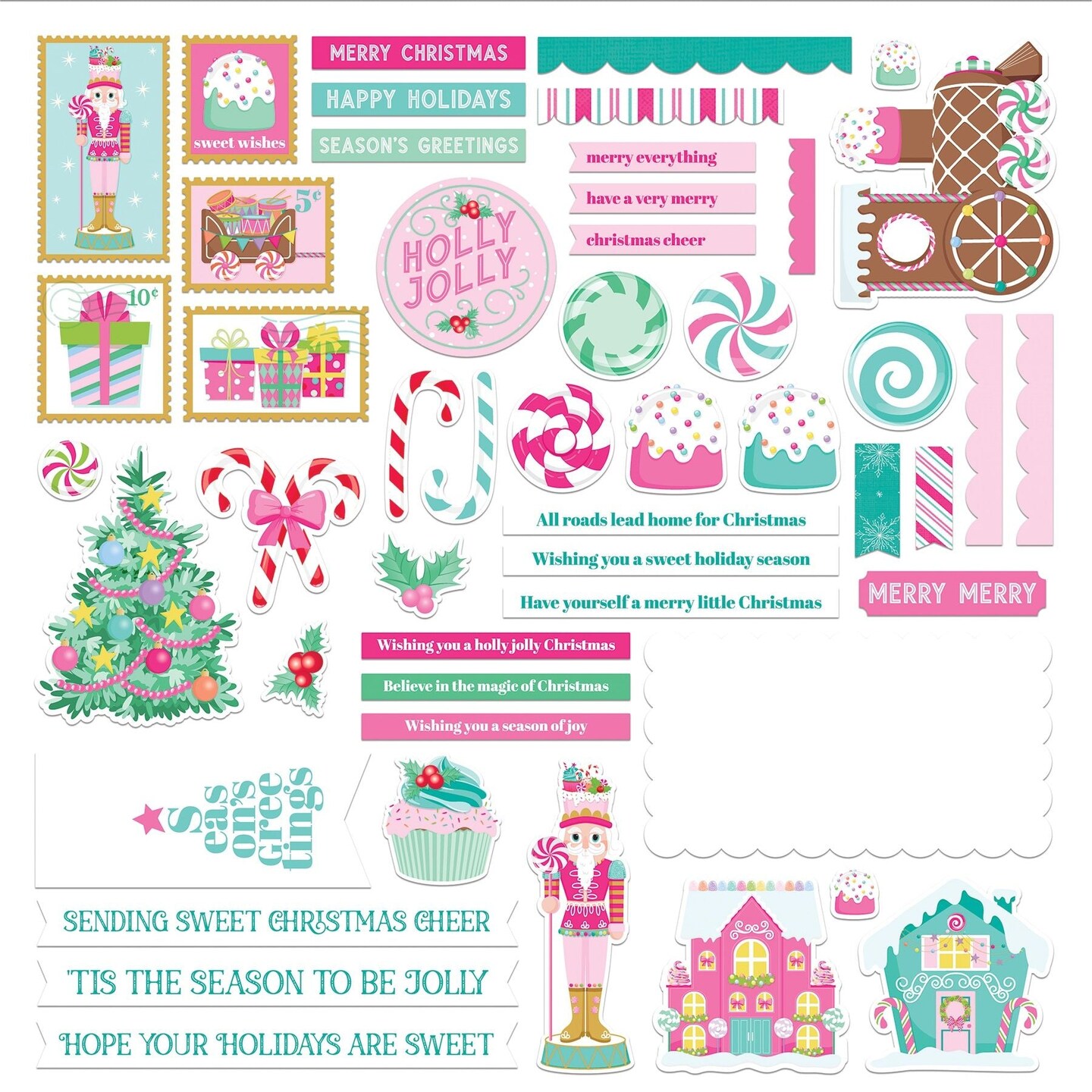 PhotoPlay Sugar Plum Christmas 12X12 Stickers