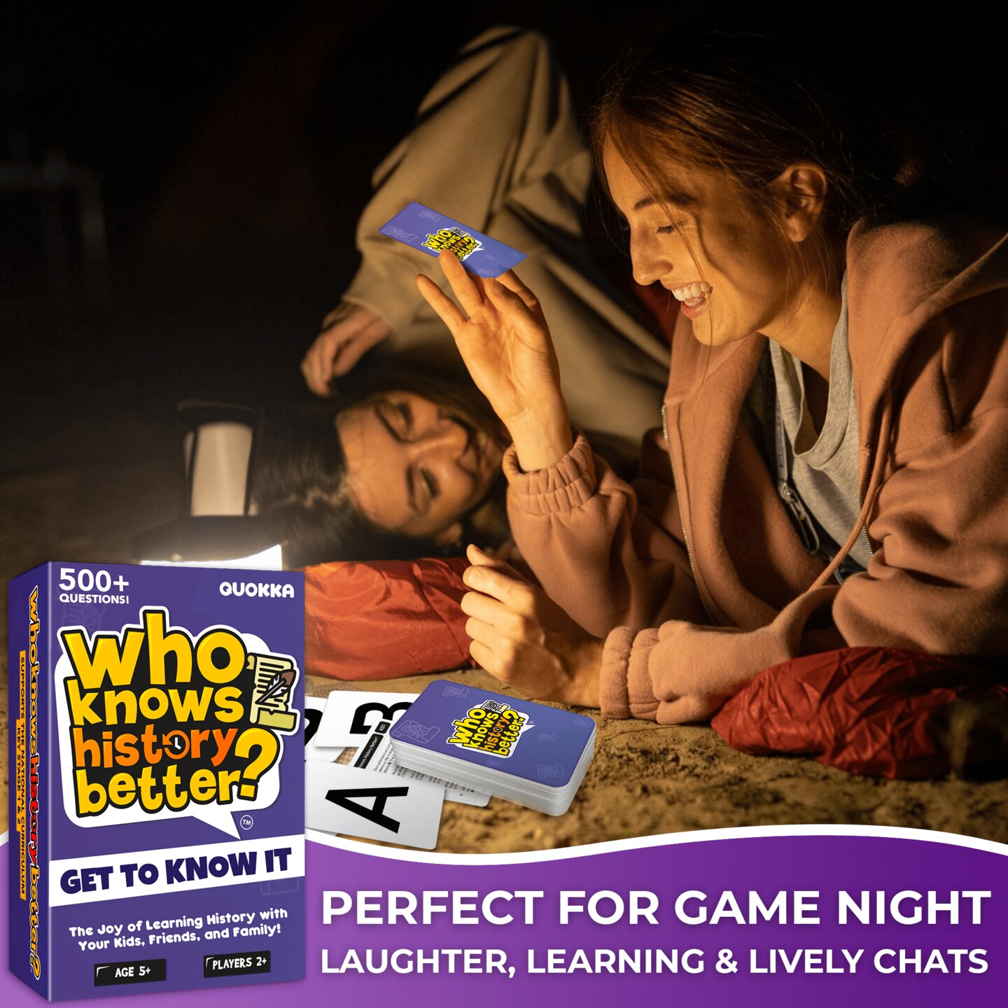 QUOKKA History Trivia Family Game - Card Board Game for Kids Ages 8-12 &#x26; Adults - Educational Questions | Easy to Learn | Fast Paced - Fun Learning Quiz for Road Trip