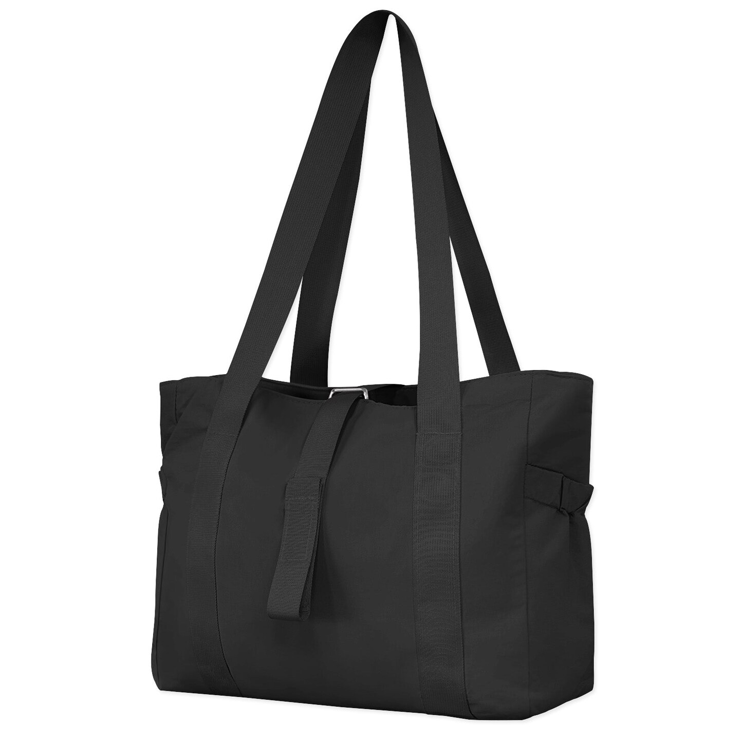 Wrapables Sporty Yoga Tote Bag, Gym, Work, Overnight and Travel Bag, Black