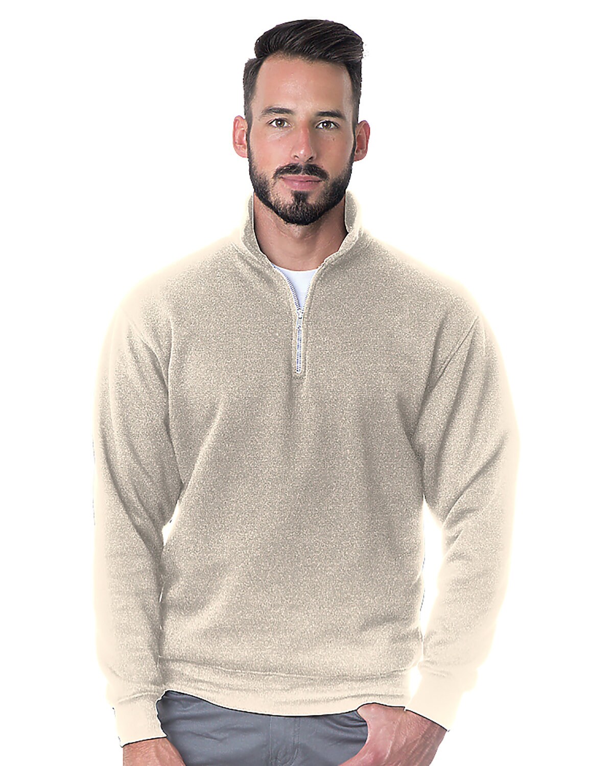 Bayside® Unisex USA Made Quarter-Zip Pullover Sweatshirt