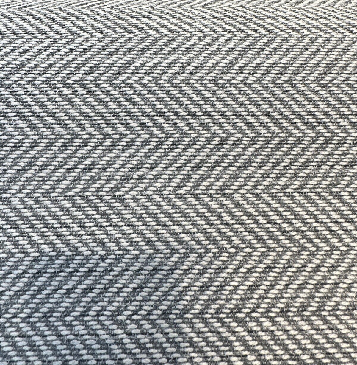 1 Yard Graphite Gray Herringbone Outdoor Indoor Upholstery Fabric Durable 56 Inch Width