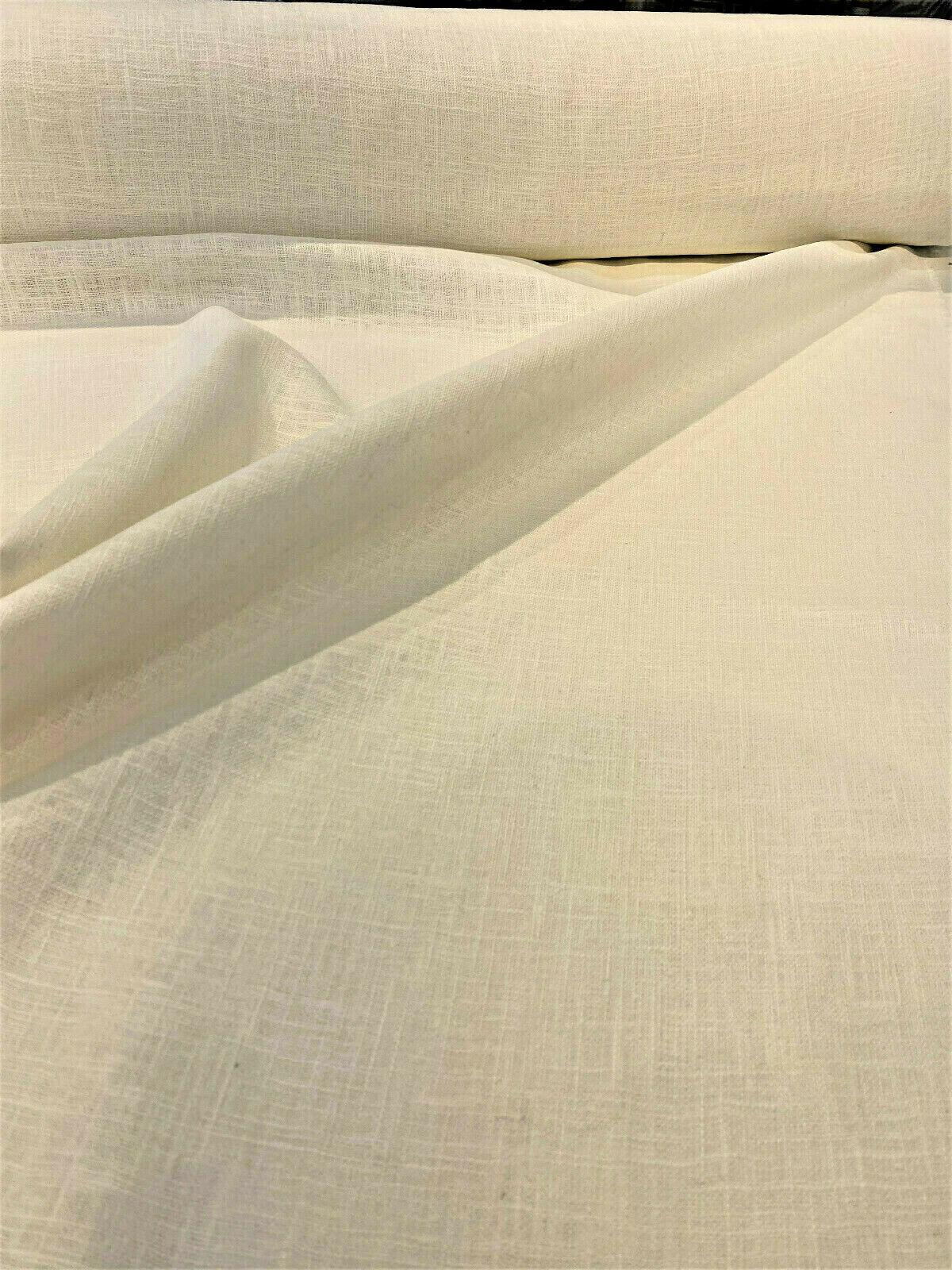 1 Yard Ivory Linen Ramie Drapery Upholstery Fabric 54 Inches Wide