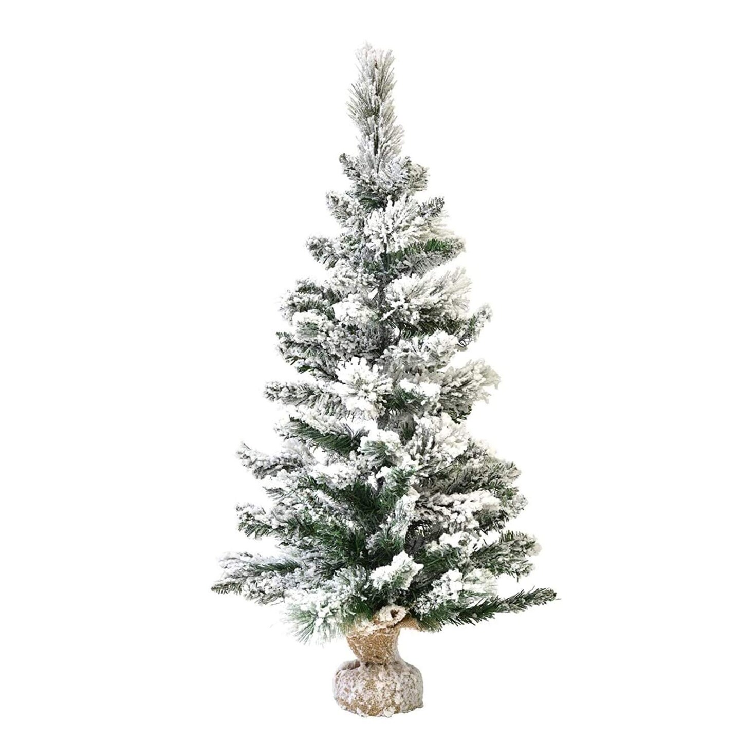 3ft Snow Flocked Christmas Tree Lifelike Pine with Wintery Charm