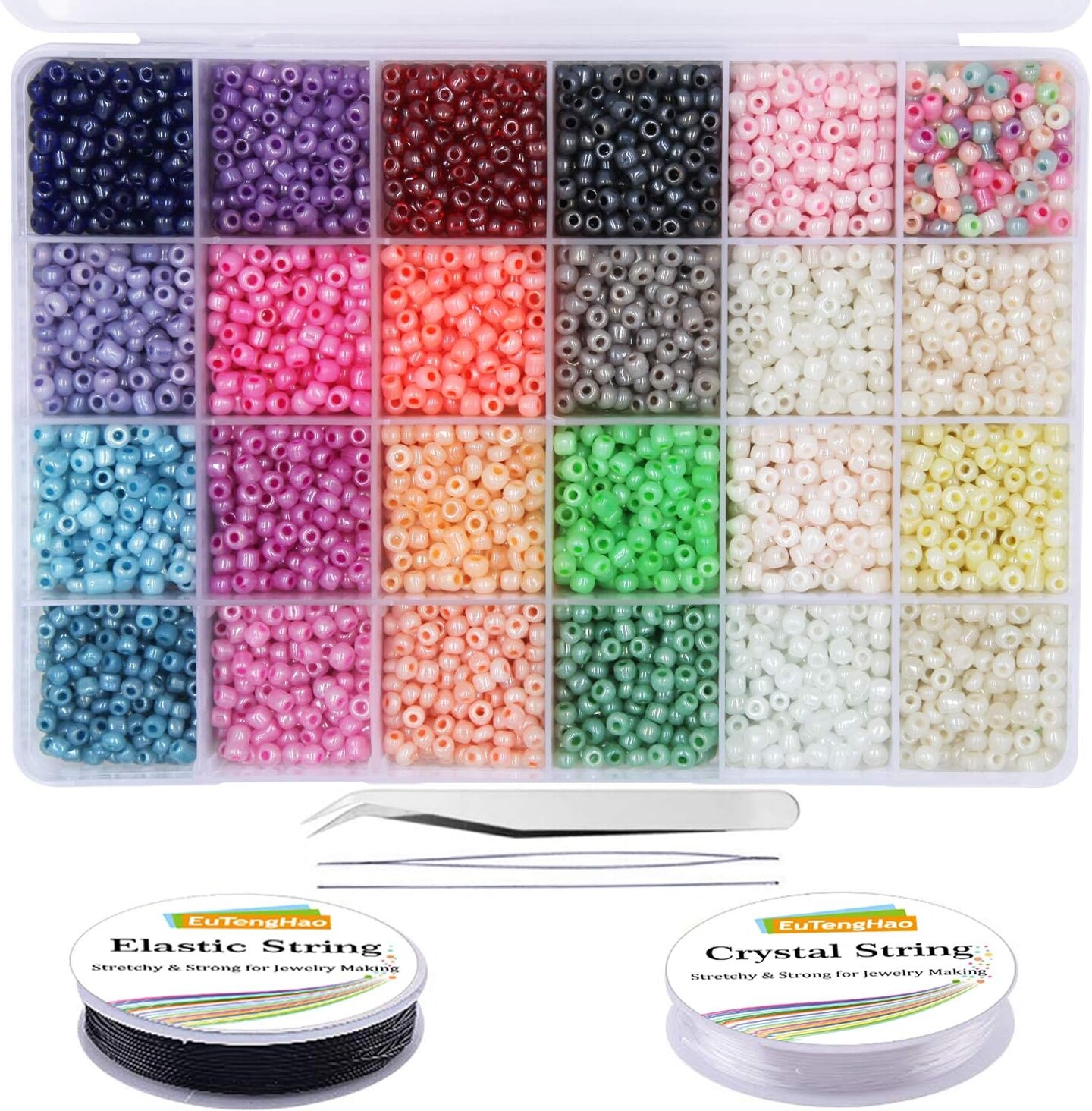 6000pcs Glass Seed Beads Small Craft Beads
