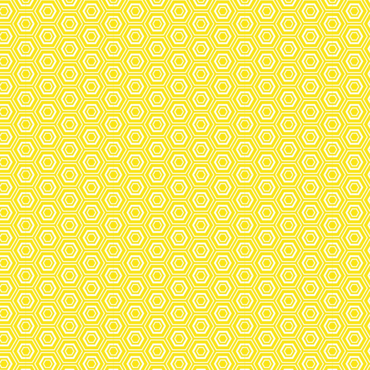 Core'dinations Core Basics Patterned Cardstock 12"X12"-Yellow Hexagon