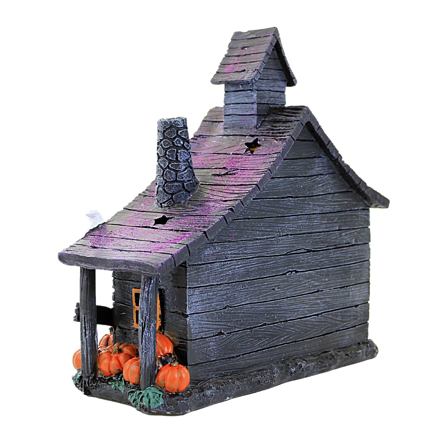 Transpac 11.0 Inch Haunted House With Pumpkins Halloween Halloween Village , Lighted Halloween Decor