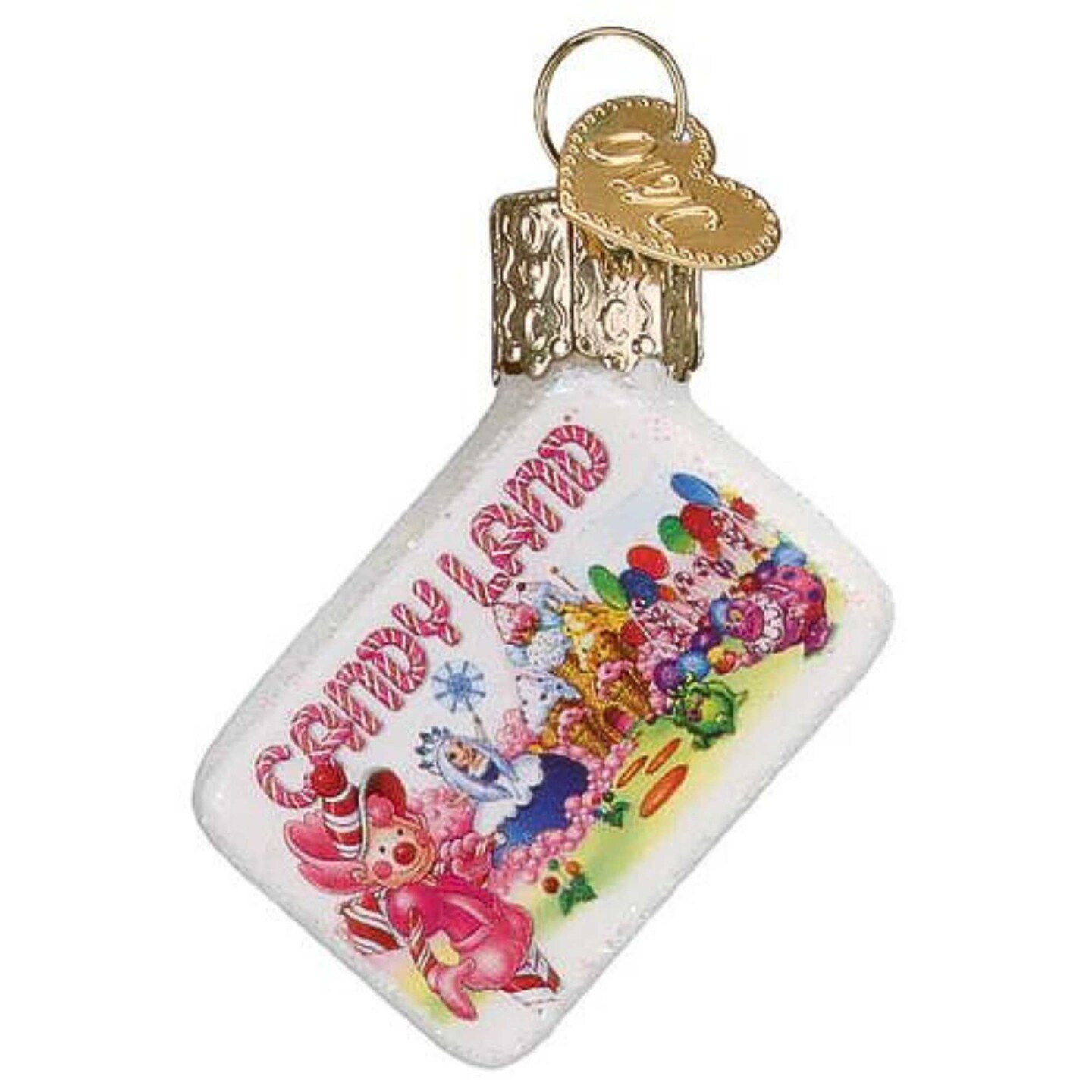 Old World Christmas 1.75 In Mini Candy Land Christmas Tree Ornament , Hasbro Game