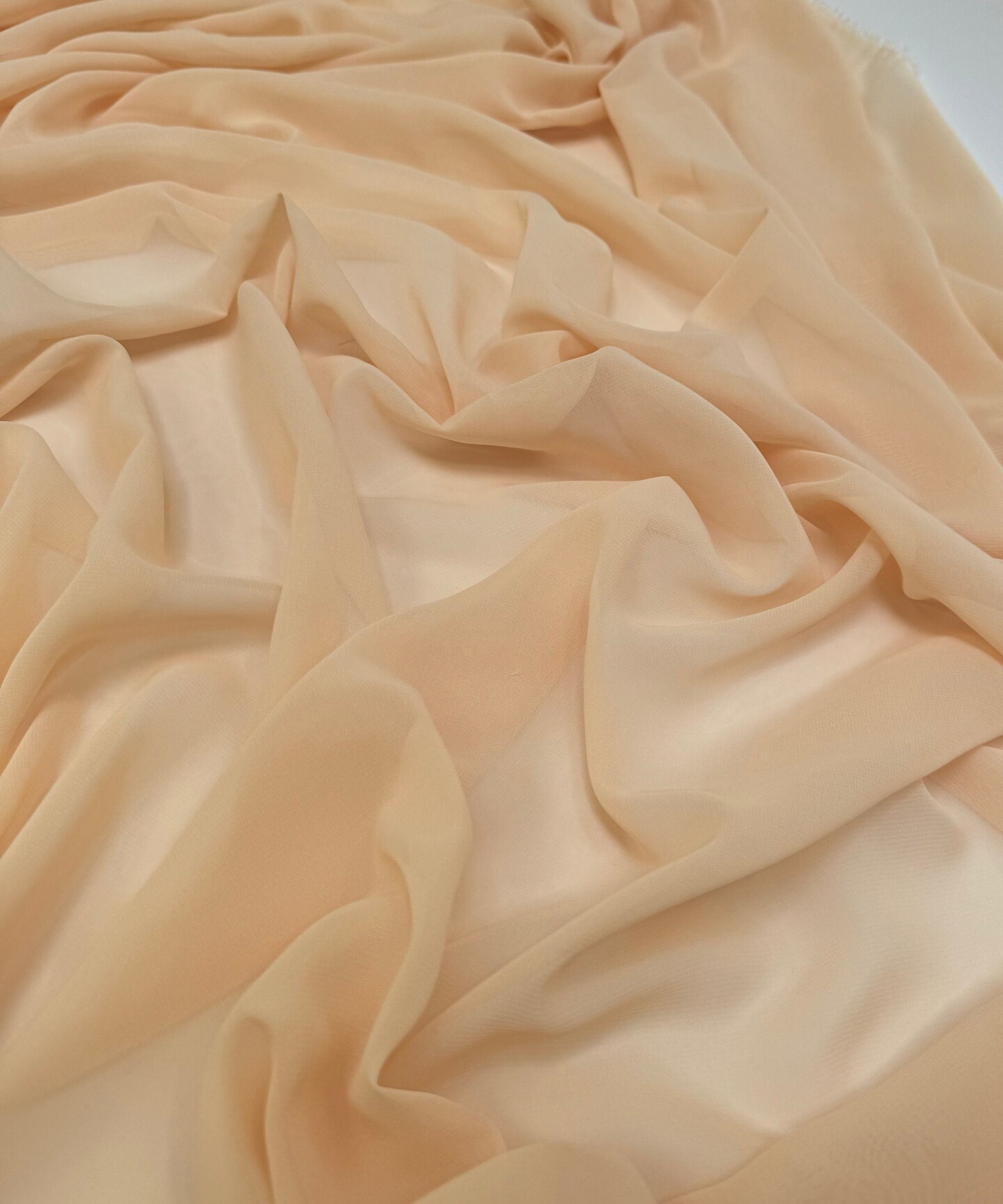 Champagne Matte Chiffon Fabric by the Yard, 58" Wide Lightweight Sheer Draping Fabric for Chuppah, Wedding Arch, Table Runner