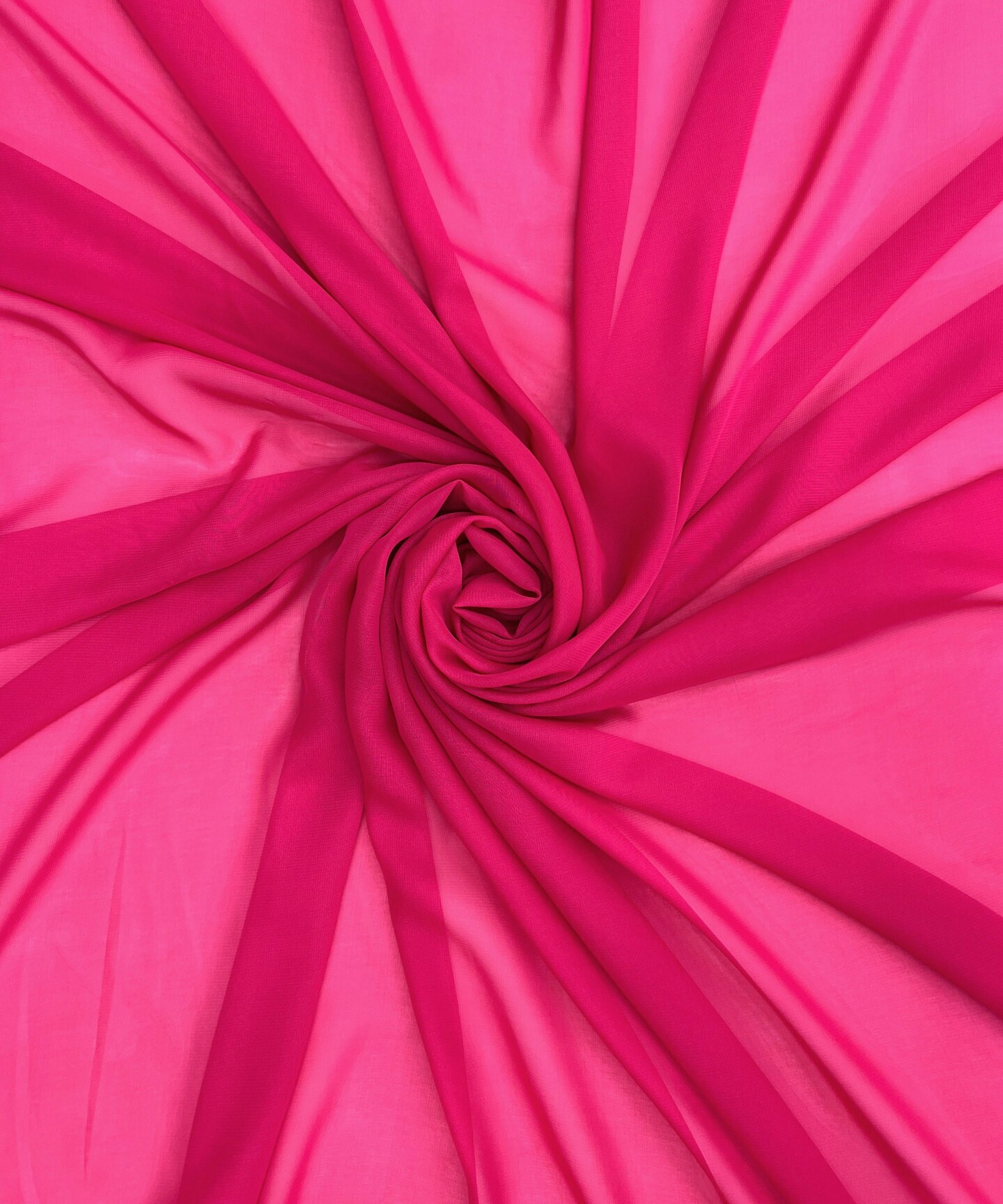 Fuchsia Matte Chiffon Fabric by the Yard, 58" Wide Lightweight Sheer Draping Fabric for Chuppah, Wedding Arch, Table Runner