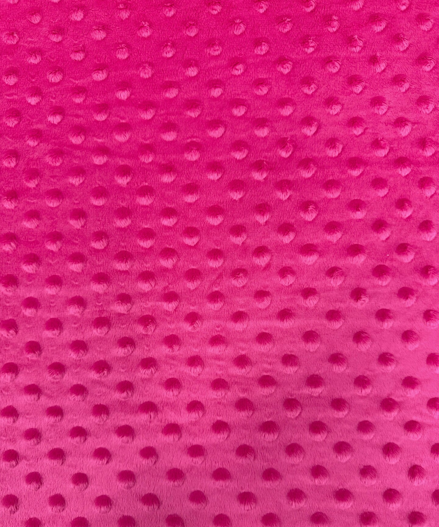 Hot Pink Minky Dot Fabric by the Yard, 60" Wide Ultra-Soft Plush Minky Fabric for Baby Blankets, Nursery Decor, Plush Toys & Sewing