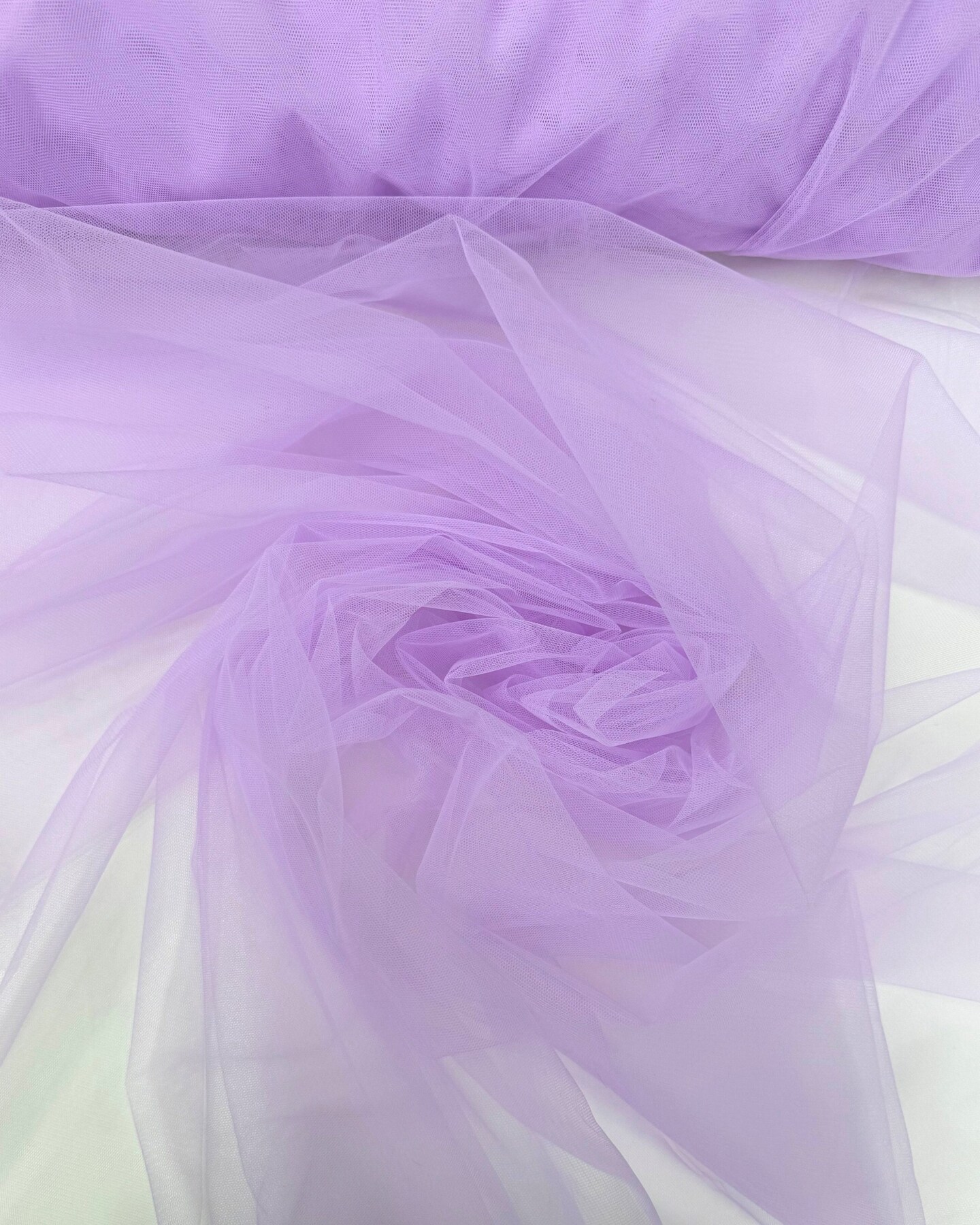 Lavender Nylon Tulle Fabric by the Yard, 63" Wide Soft Stretch Mesh Fabric for Veils, Wedding Dresses, Decor & Sewing