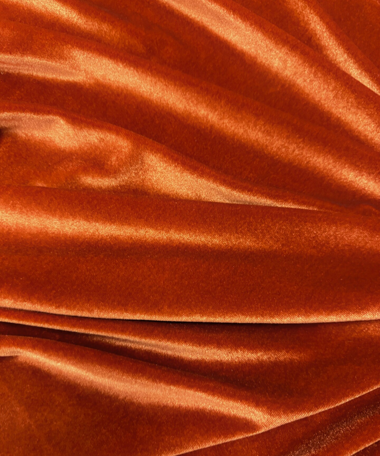 Burnt Orange Stretch Velvet Fabric by the Yard, 58" Wide Plush Velvet 4-Way Stretch