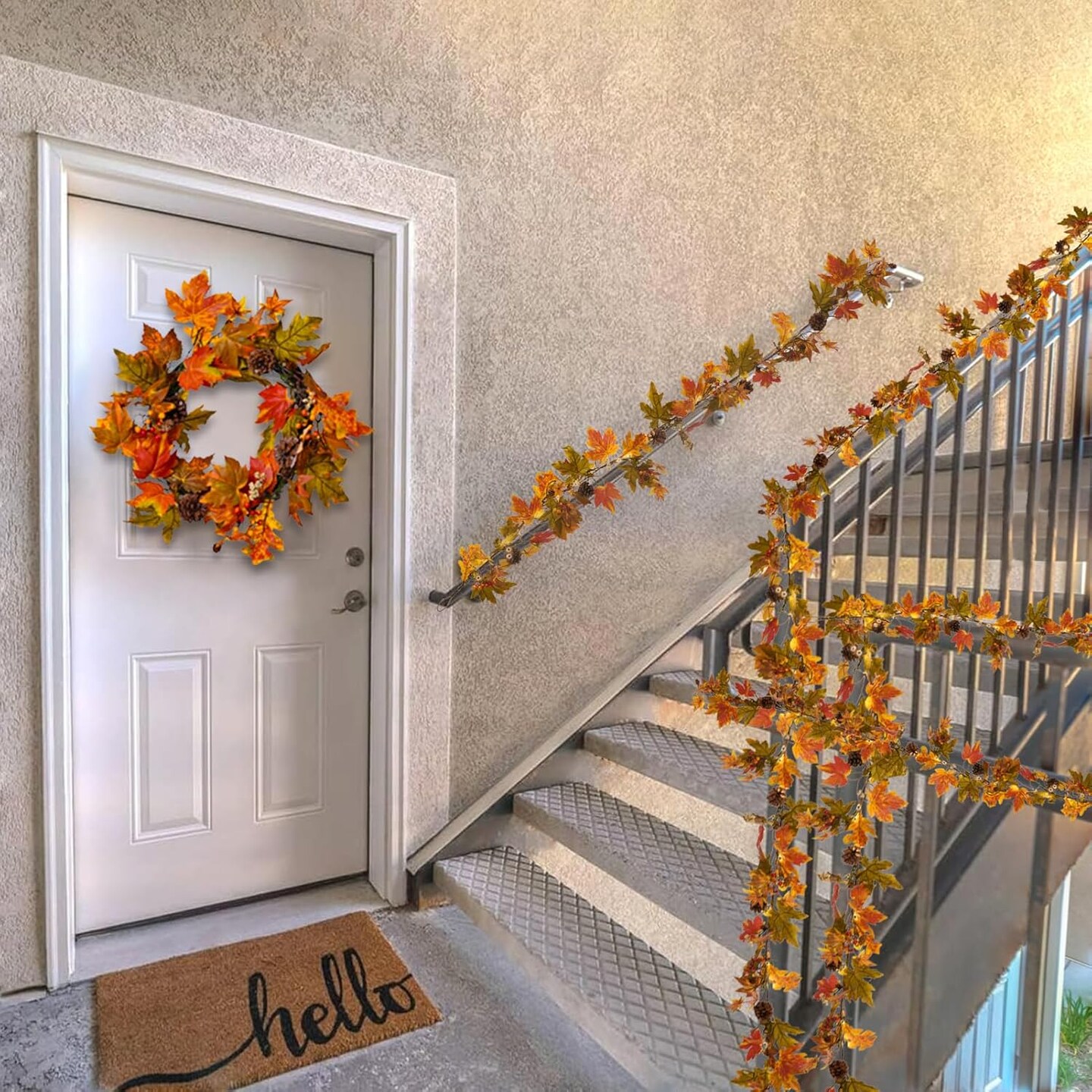 6 Ft Fall Decor Garland with Pine Cones Berries