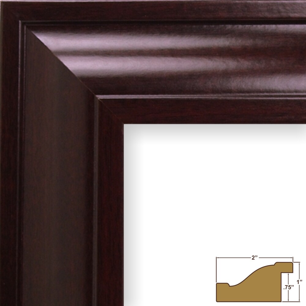 Upscale 2&#x22;, Dark Mahogany Matted Picture Frame by wallsthatspeak