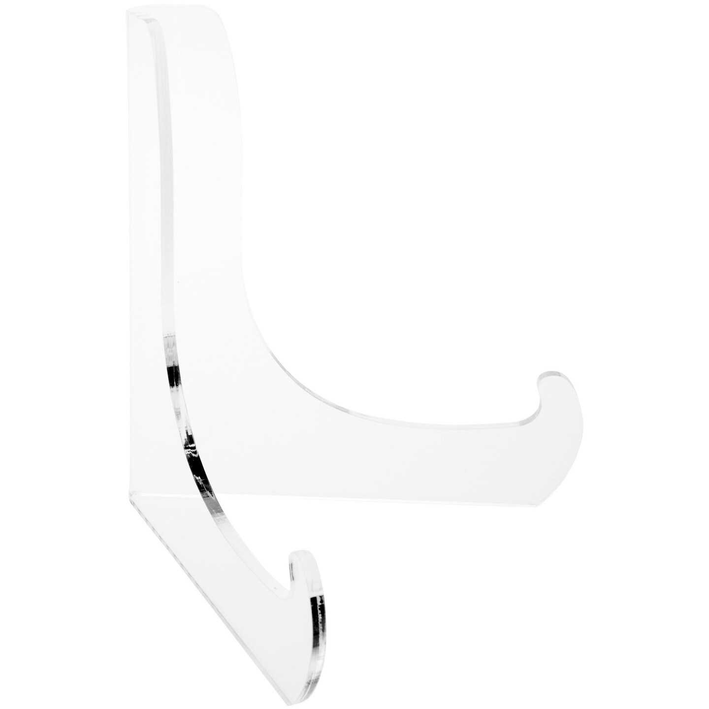 Plymor Clear Acrylic 60-Degree Angle Easel With Deep Support Ledges, 6" H x 5.75" W x 4.75" D