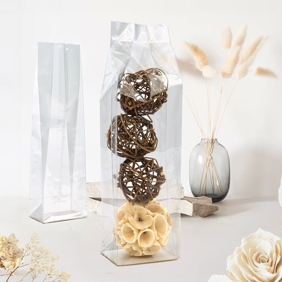 Heat Sealable Flat Bottom Gusset Bags w/Paper Insert 2 3/4" x 2" x 10" 100 pack FGPBH17